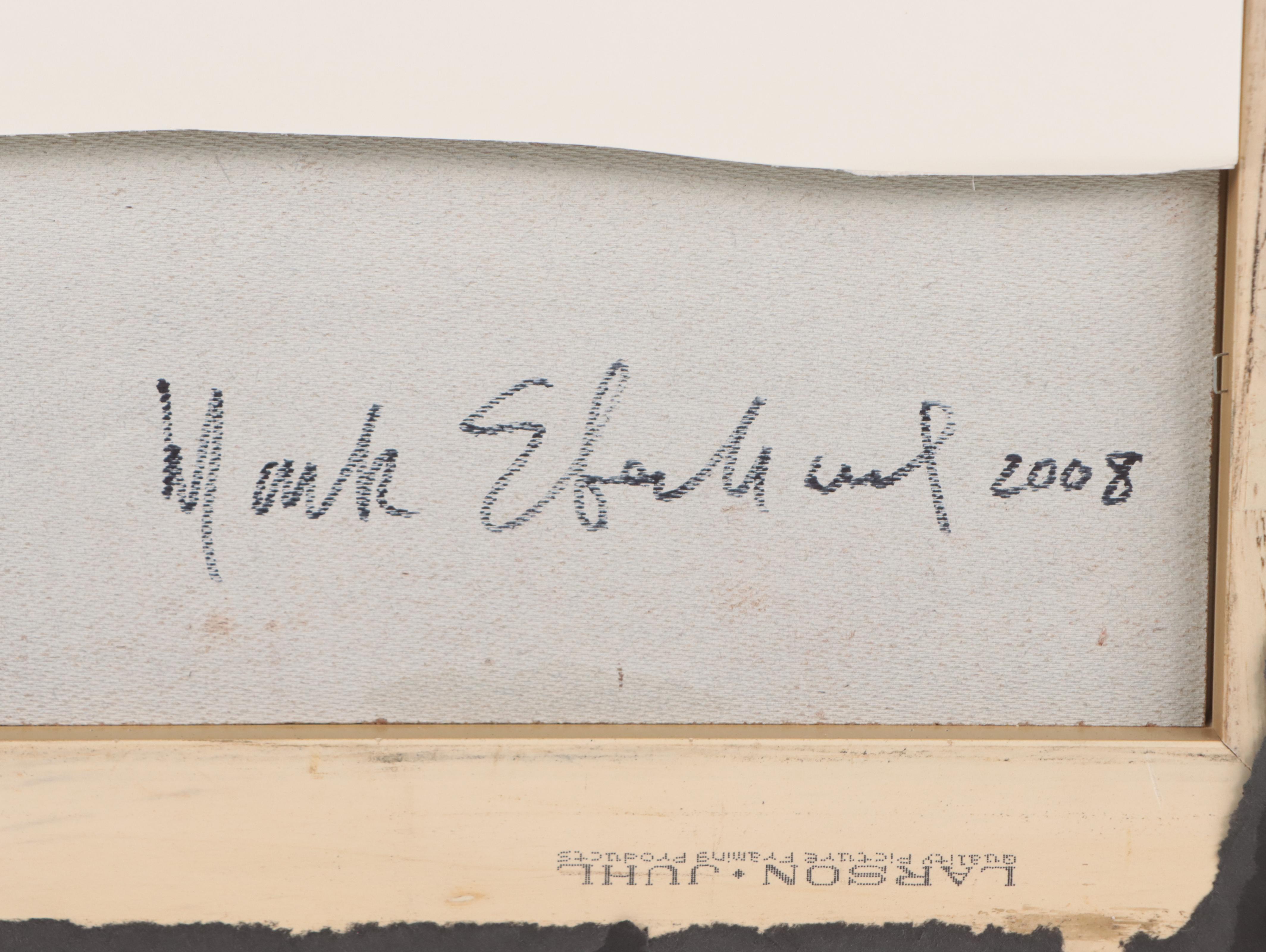 Mark Eberhard Oil Painting of Geese and a Bird, 2008