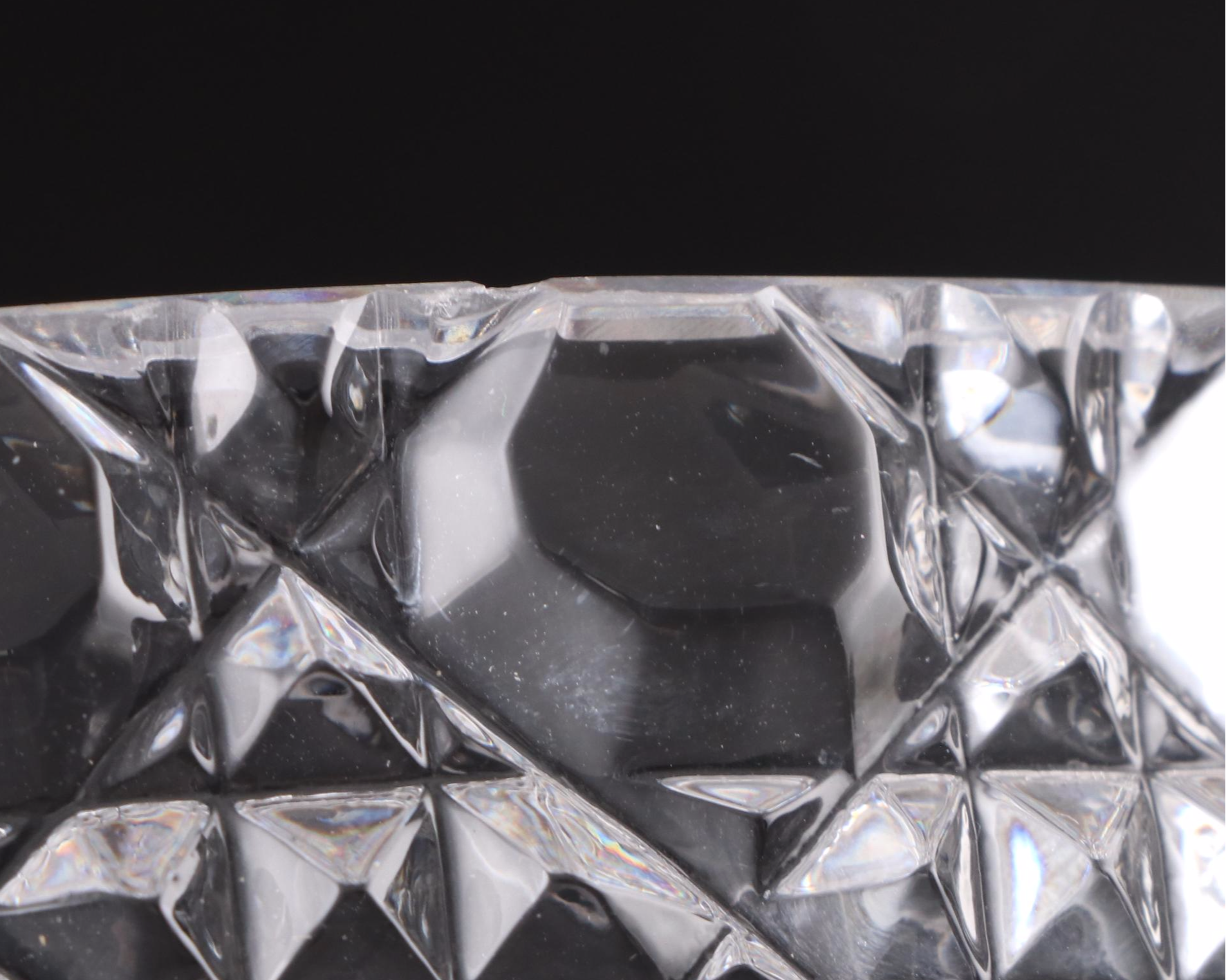 Pressed and Cut Glass Serving Bowls with Etched Glass Cake Plate