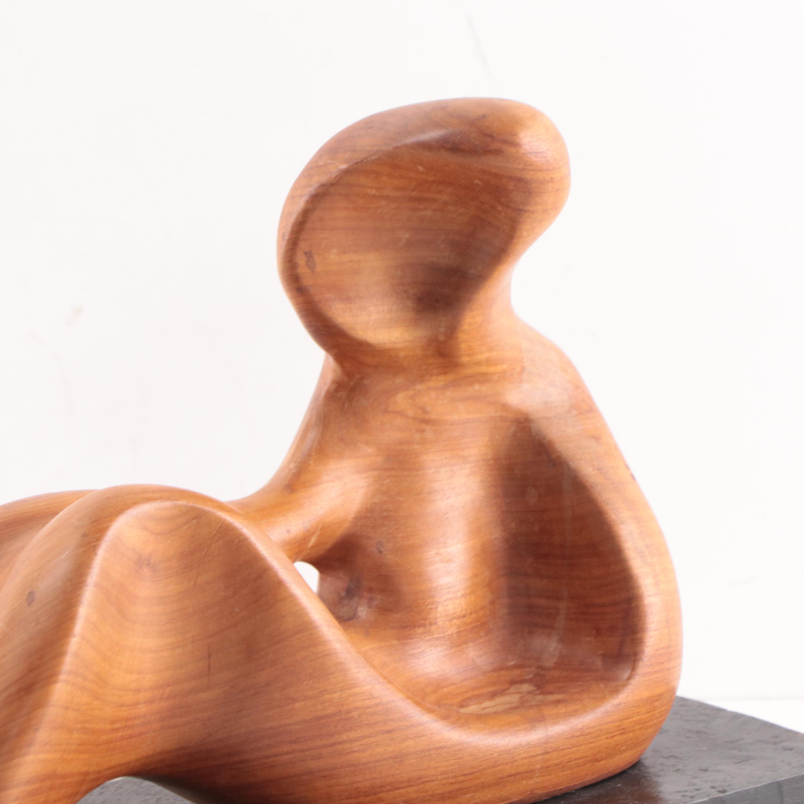 Appu Teak Modernist Figurative Sculpture