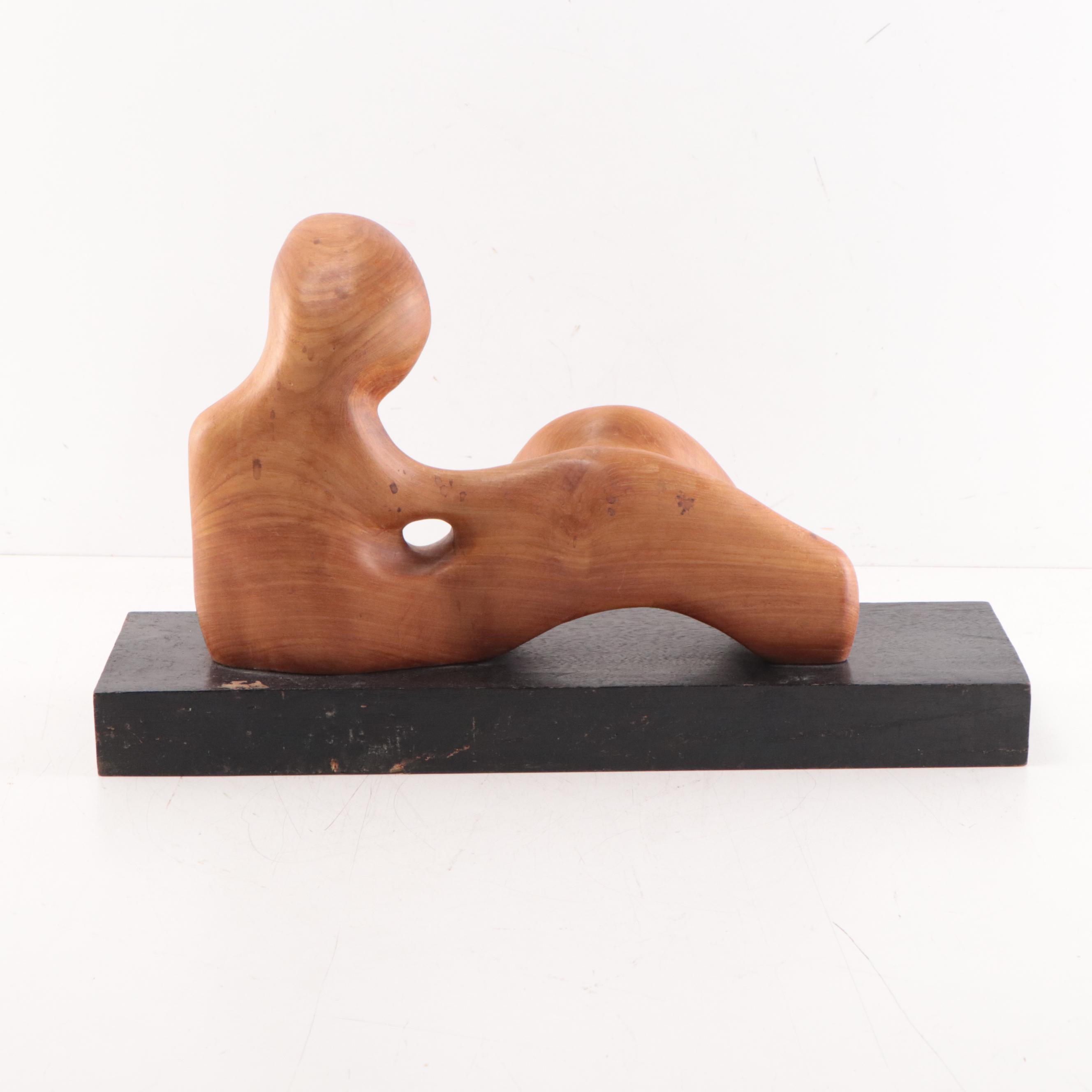 Appu Teak Modernist Figurative Sculpture