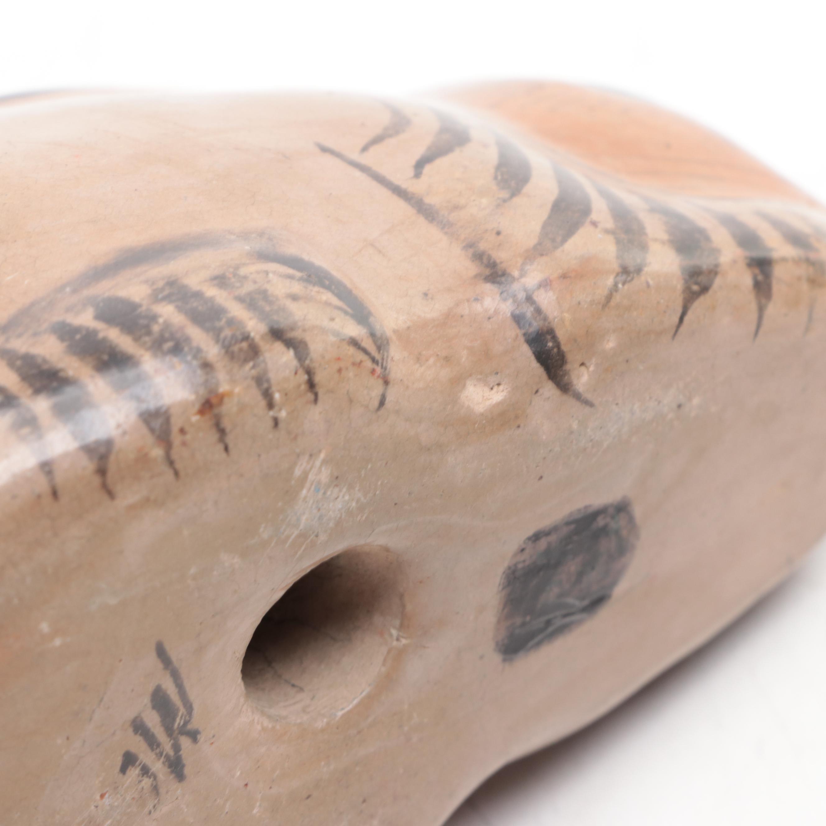 Mexican Tonala Pottery Rabbit Figurine with Other Studio Art Pottery