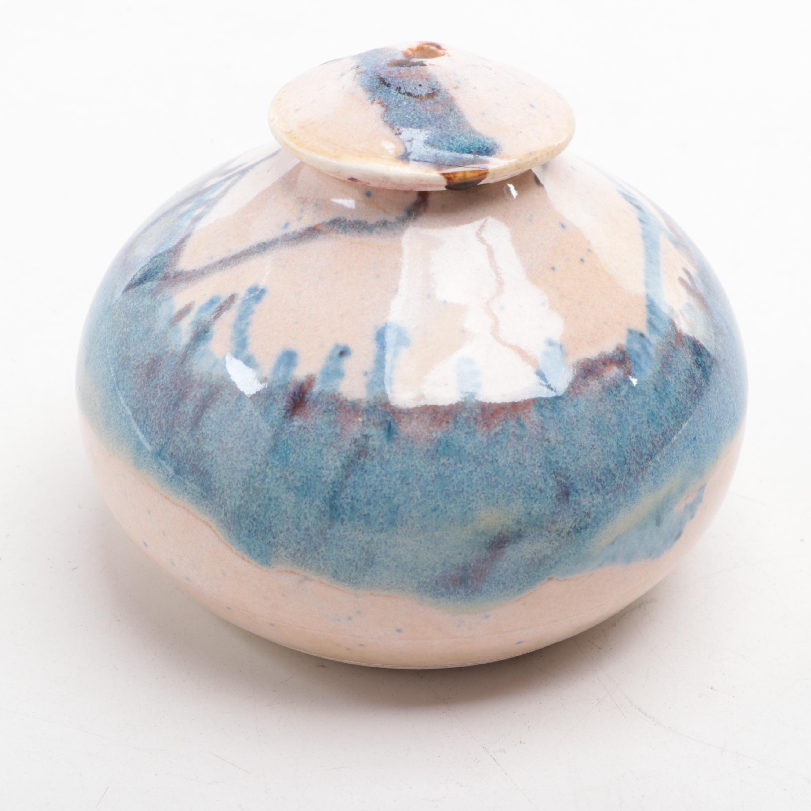 Mexican Tonala Pottery Rabbit Figurine with Other Studio Art Pottery