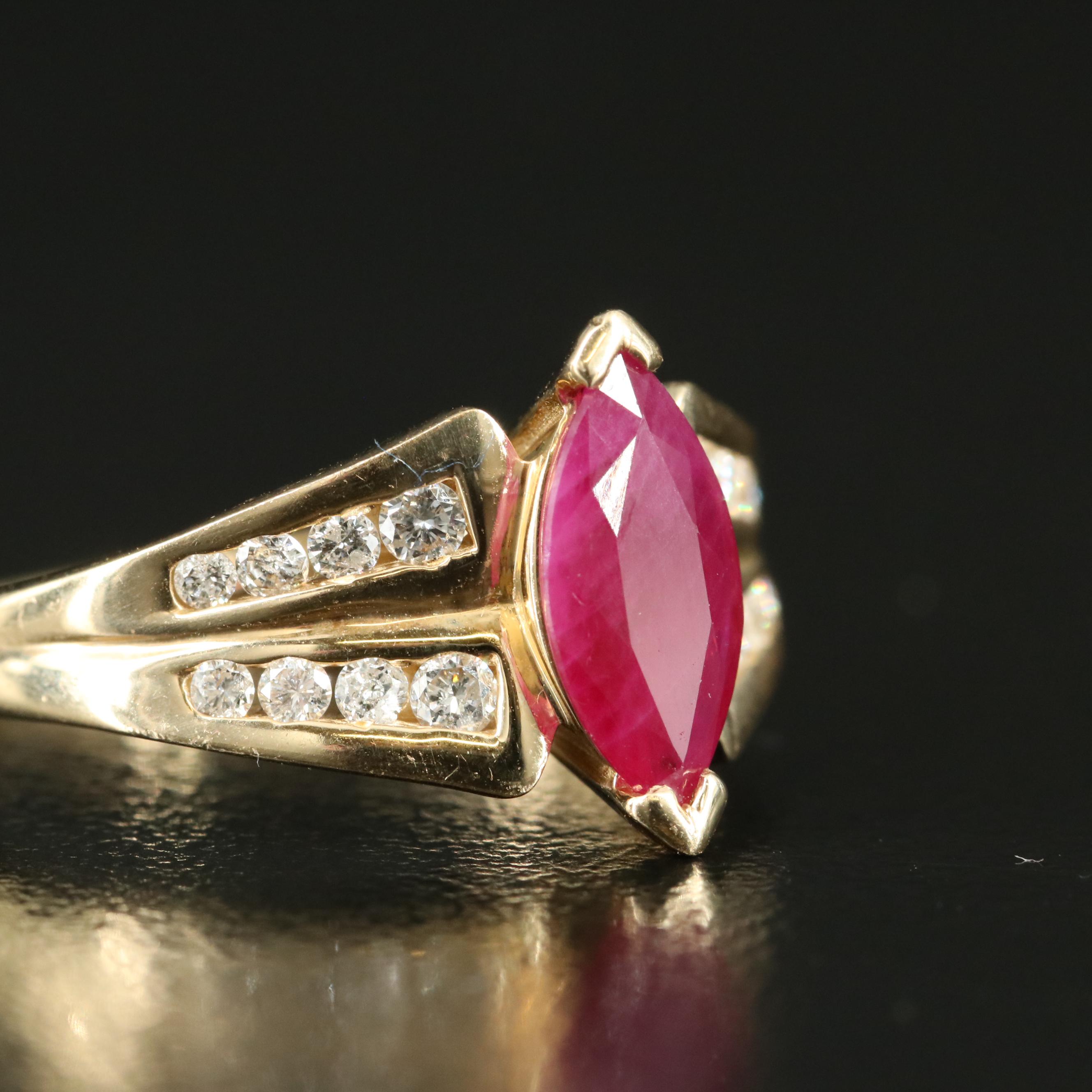 14K Ruby and Diamond Ring