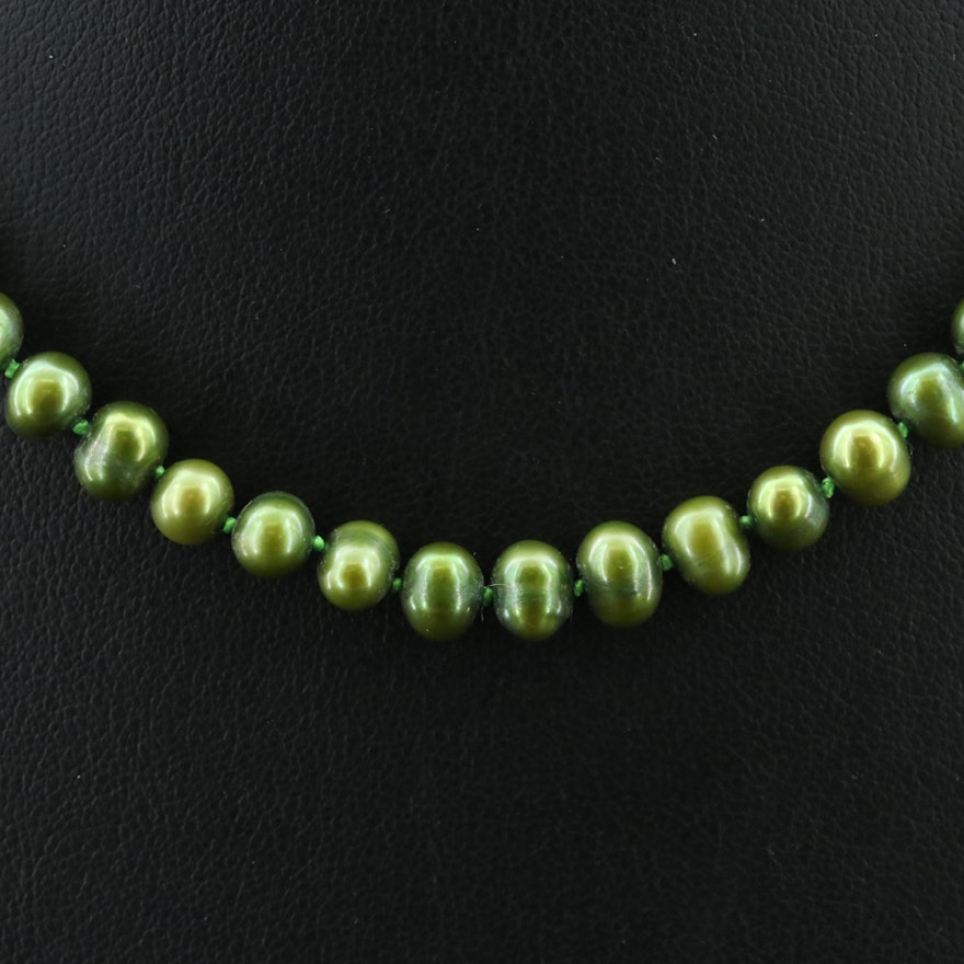 Pearl Necklace with 14K Clasp