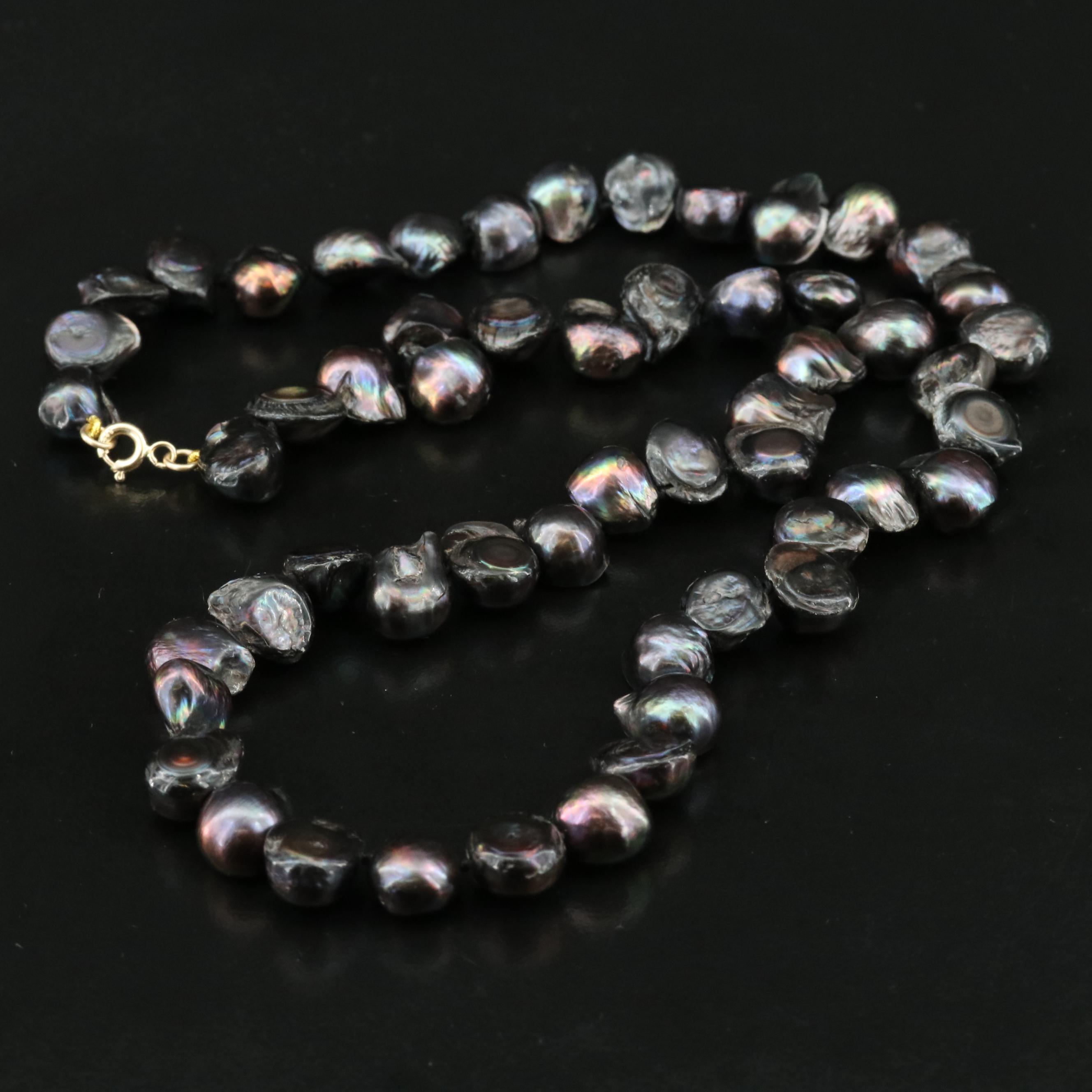 Pearl Necklace with 14K Clasp