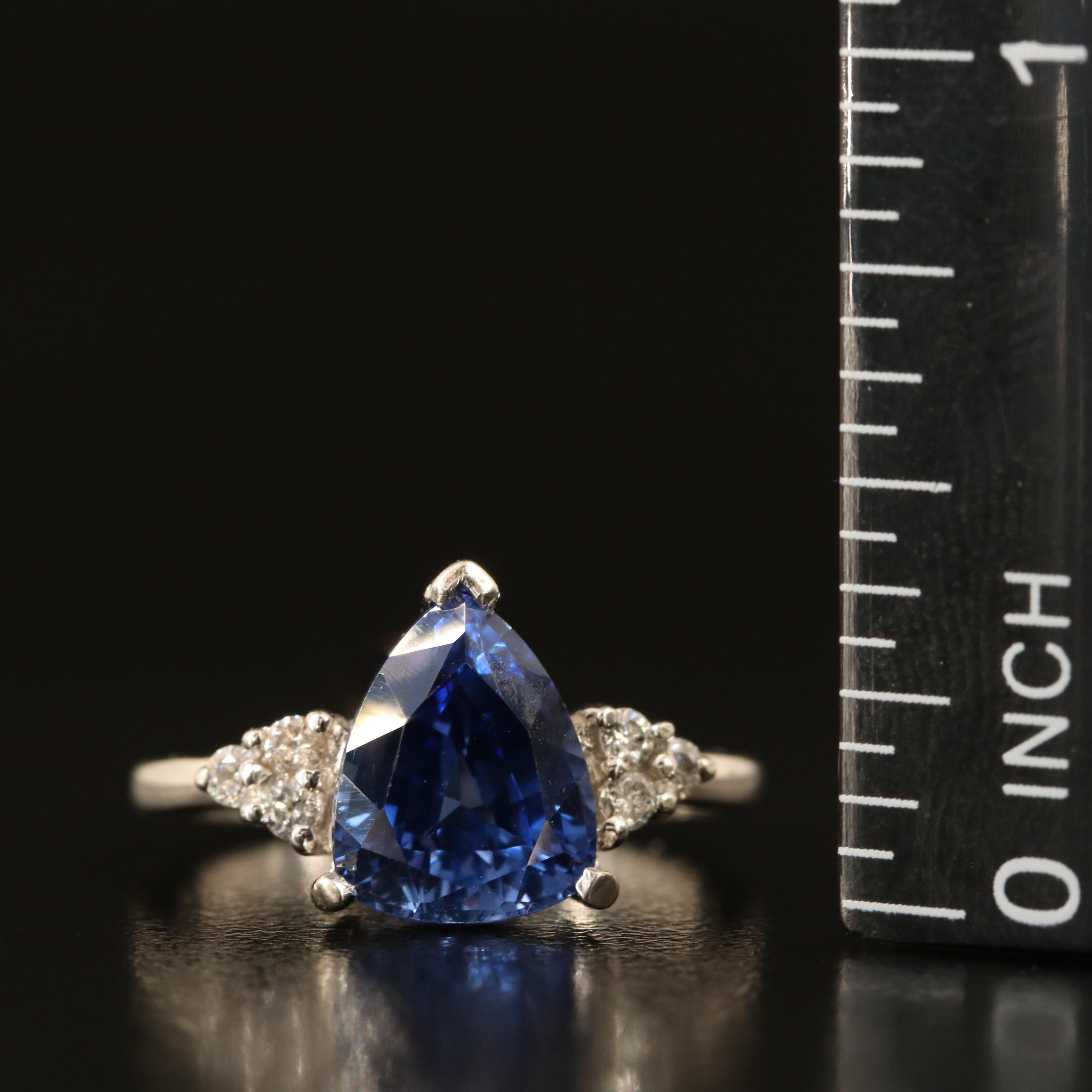 10K Sapphire and Diamond Ring