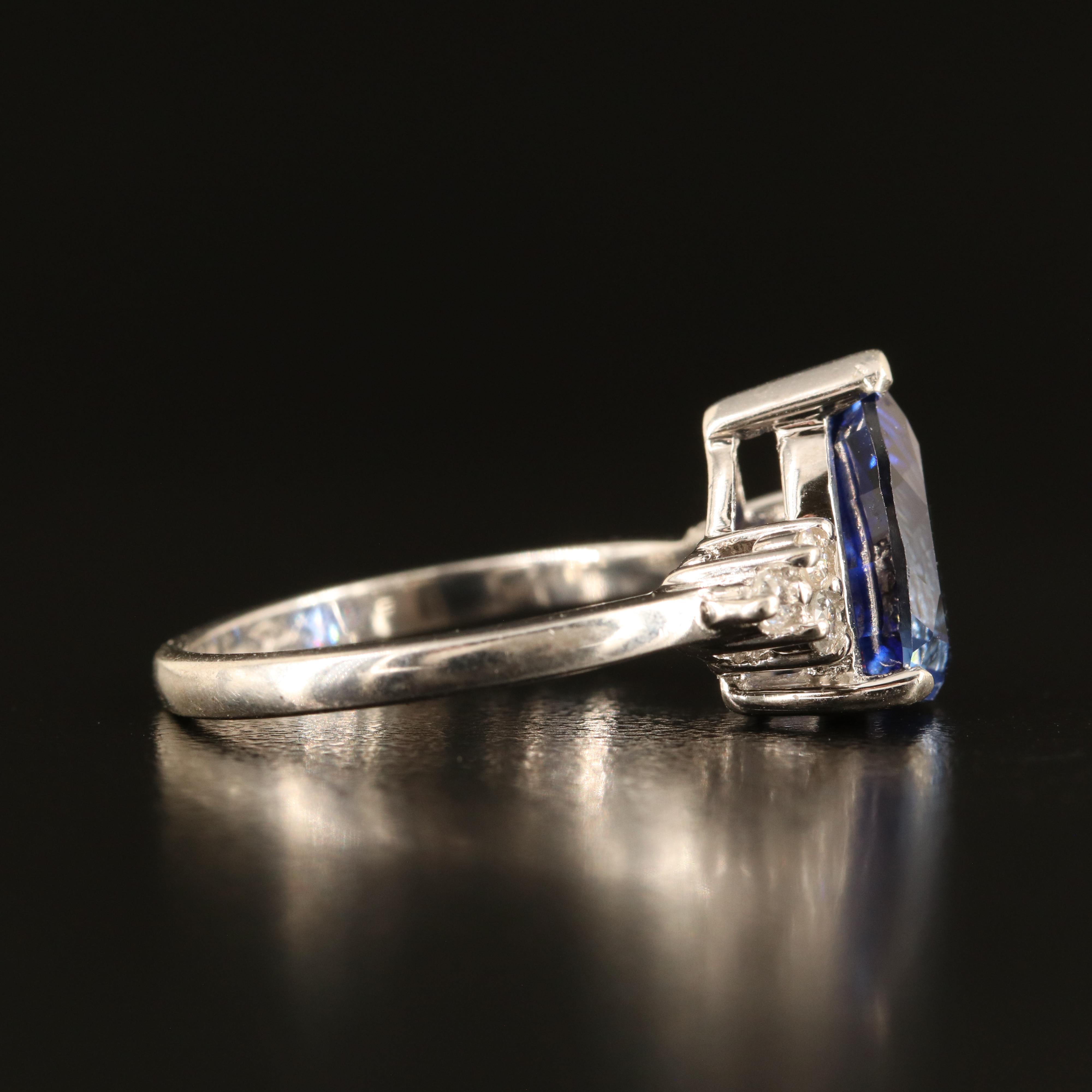 10K Sapphire and Diamond Ring