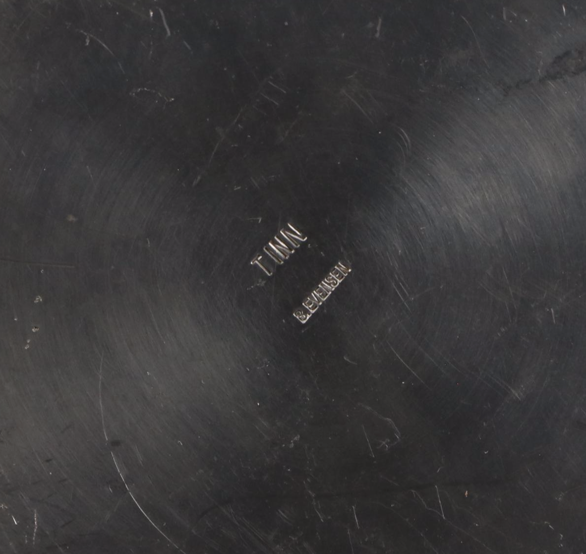 B. Evensen Pewter Coffee Pot with Cocktail Shaker and Silver Plate Tableware