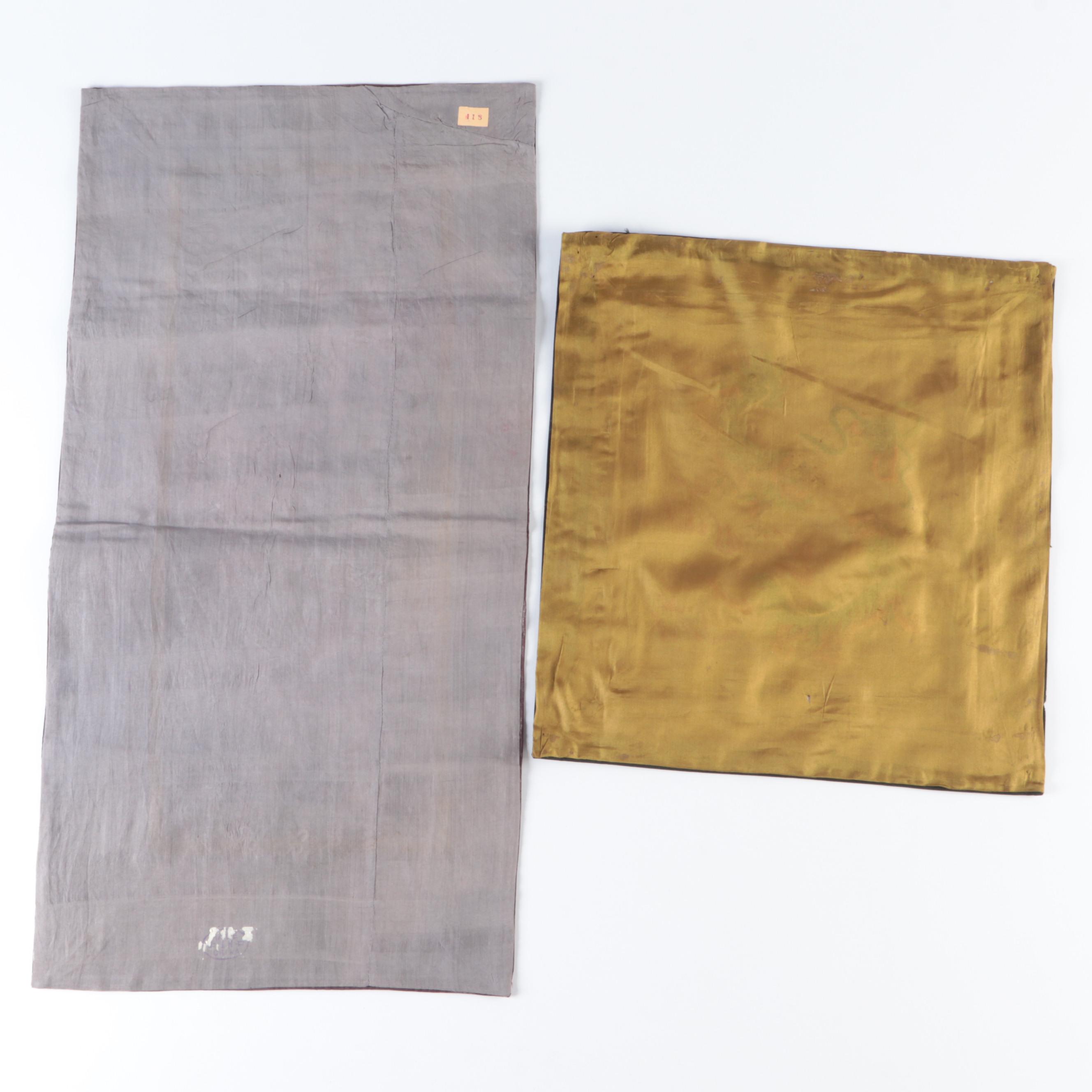 Chinese Embroidered Silk Textiles and Mats