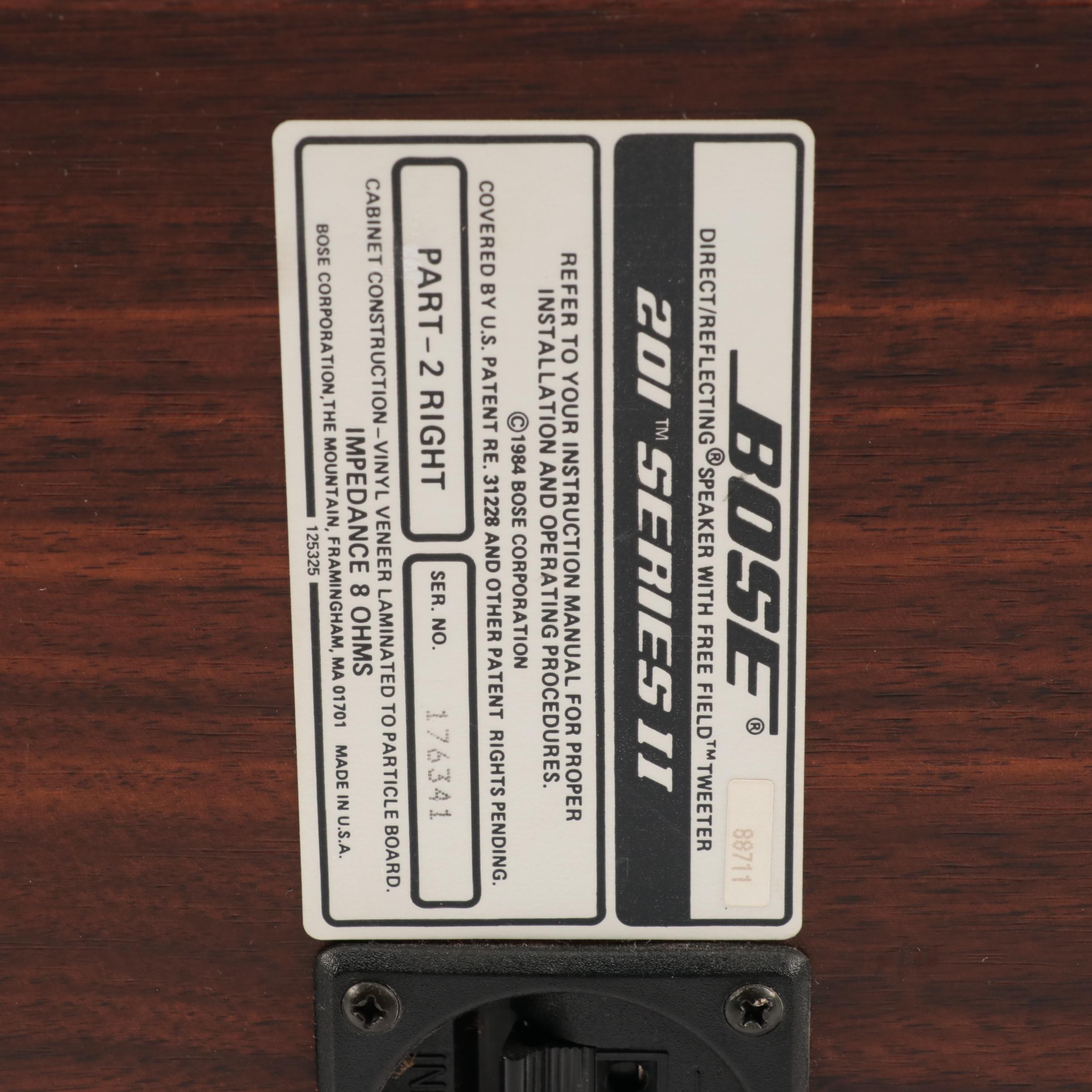 Bose 201 Series II Direct/Reflecting Speakers