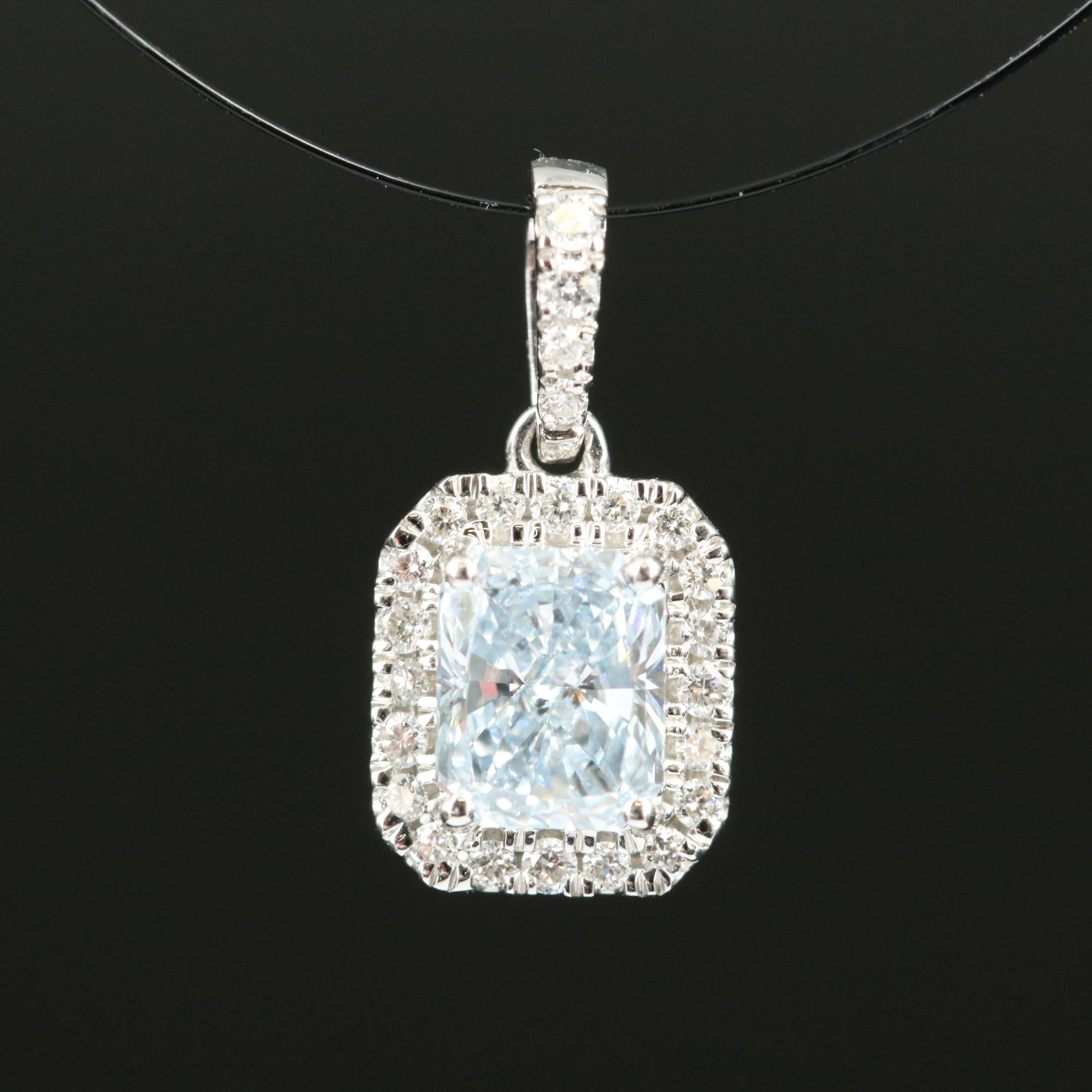 14K 0.64 CTW Lab Grown Diamond Pendant