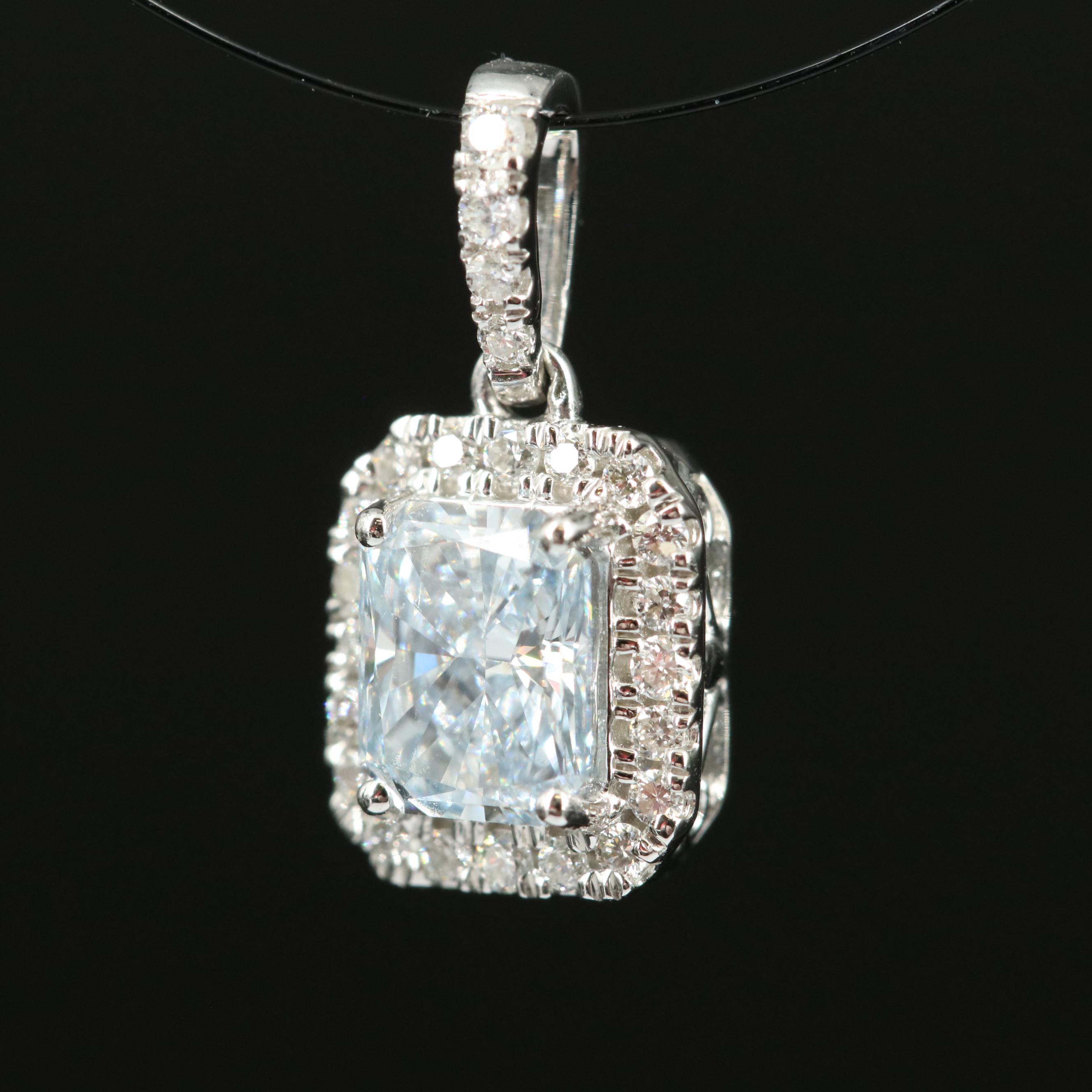14K 0.64 CTW Lab Grown Diamond Pendant