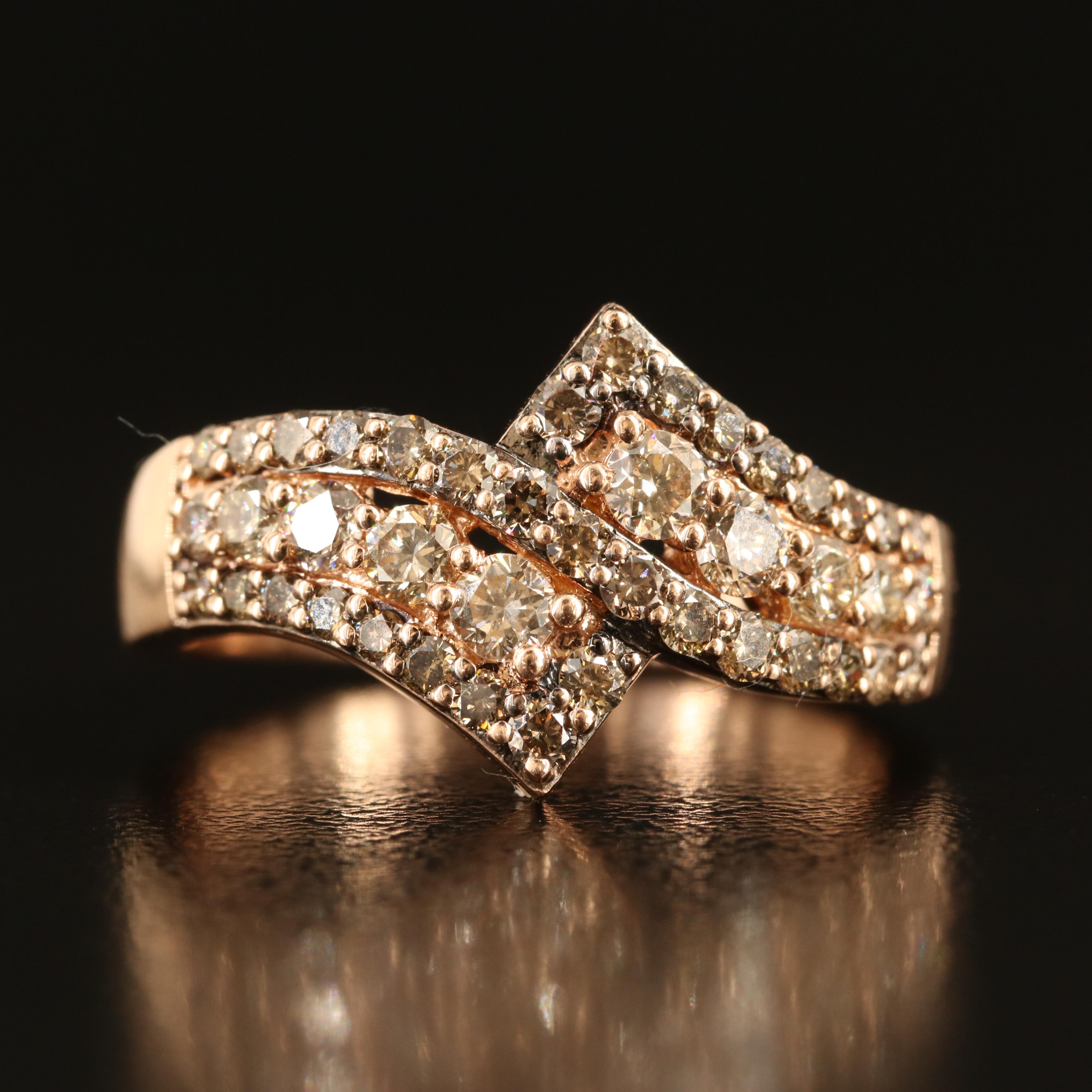 Le Vian 14K Rose Gold 1.41 CTW Diamond Bypass Ring