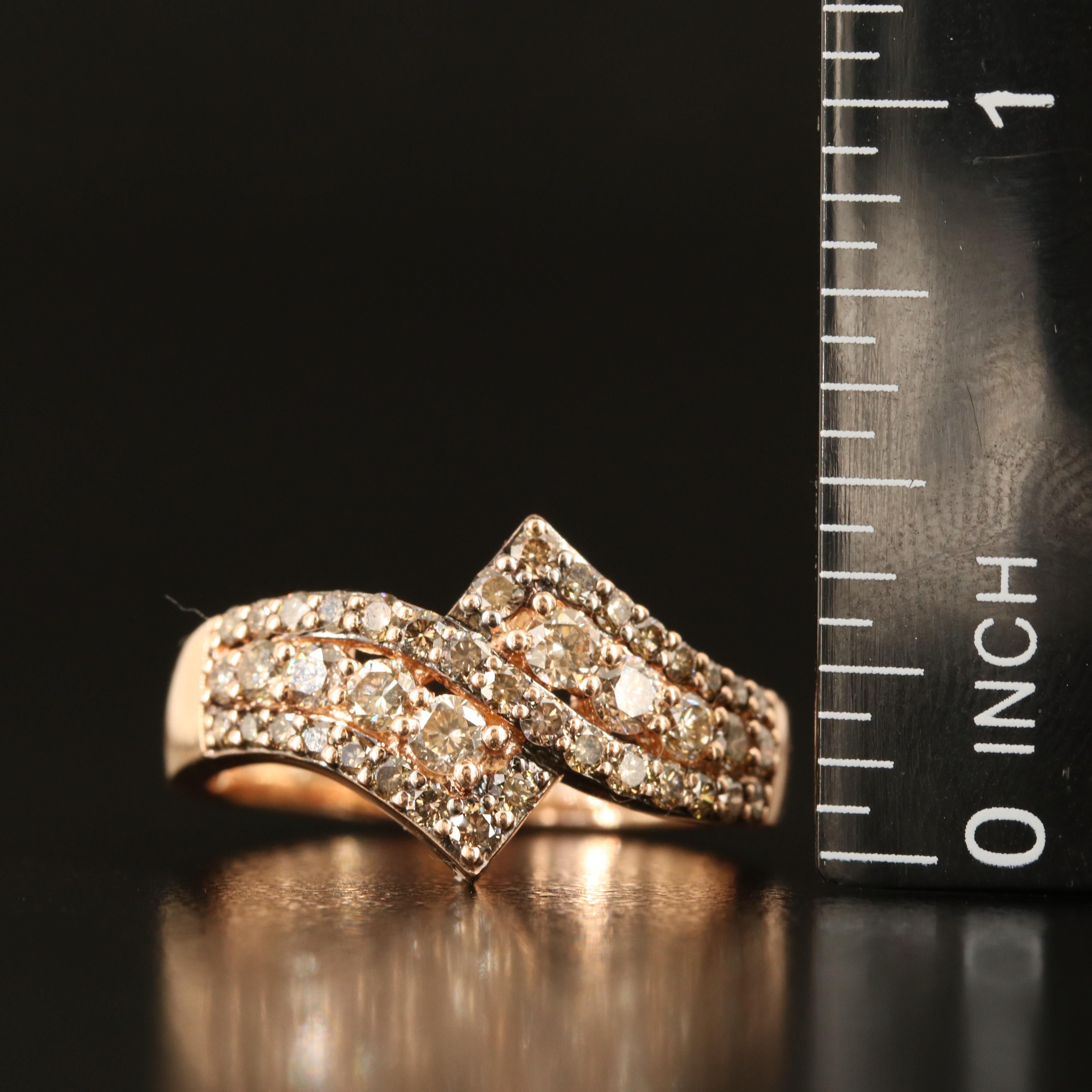 Le Vian 14K Rose Gold 1.41 CTW Diamond Bypass Ring