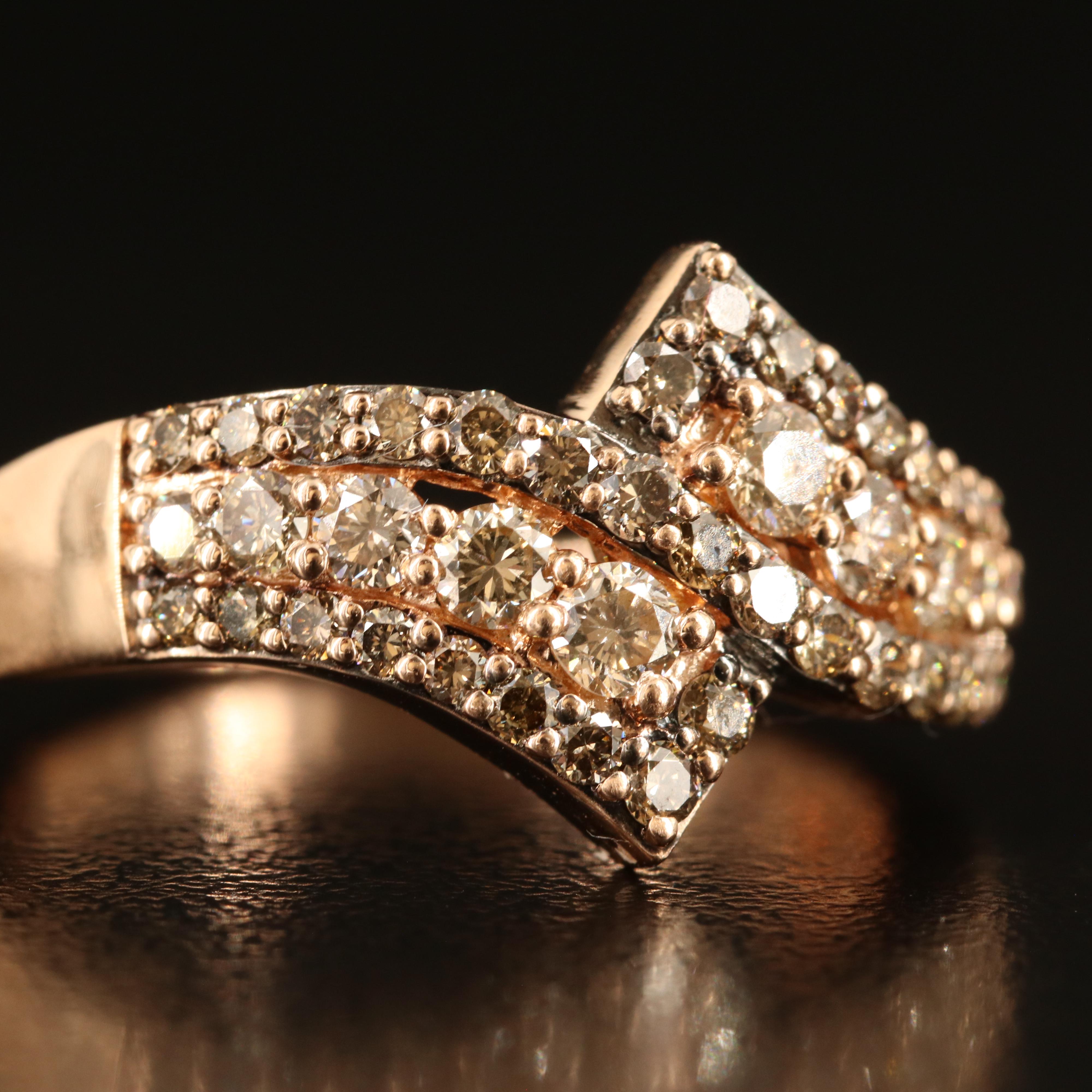 Le Vian 14K Rose Gold 1.41 CTW Diamond Bypass Ring