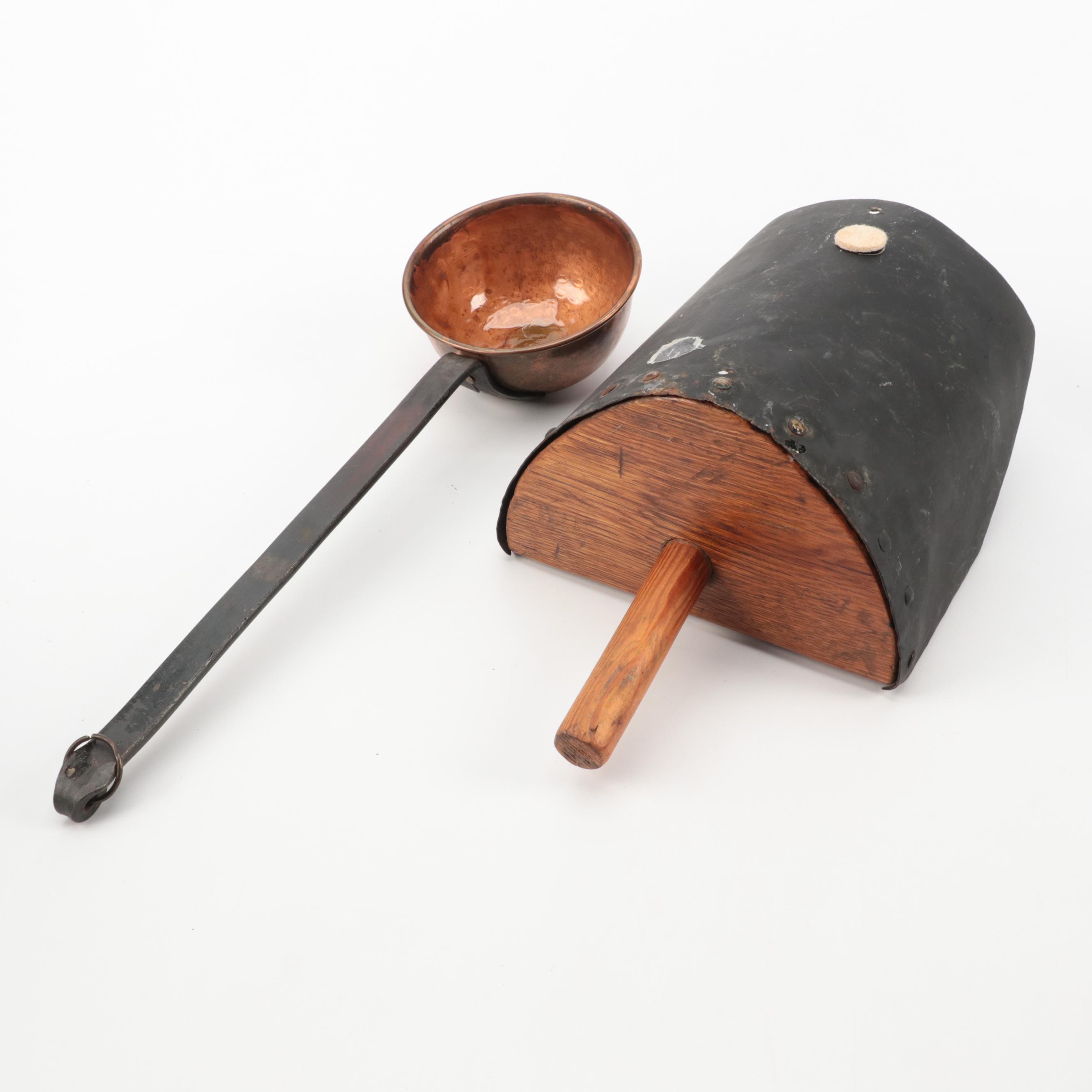 Copper Candle Wall Sconce with Charger and Other Primitive Décor