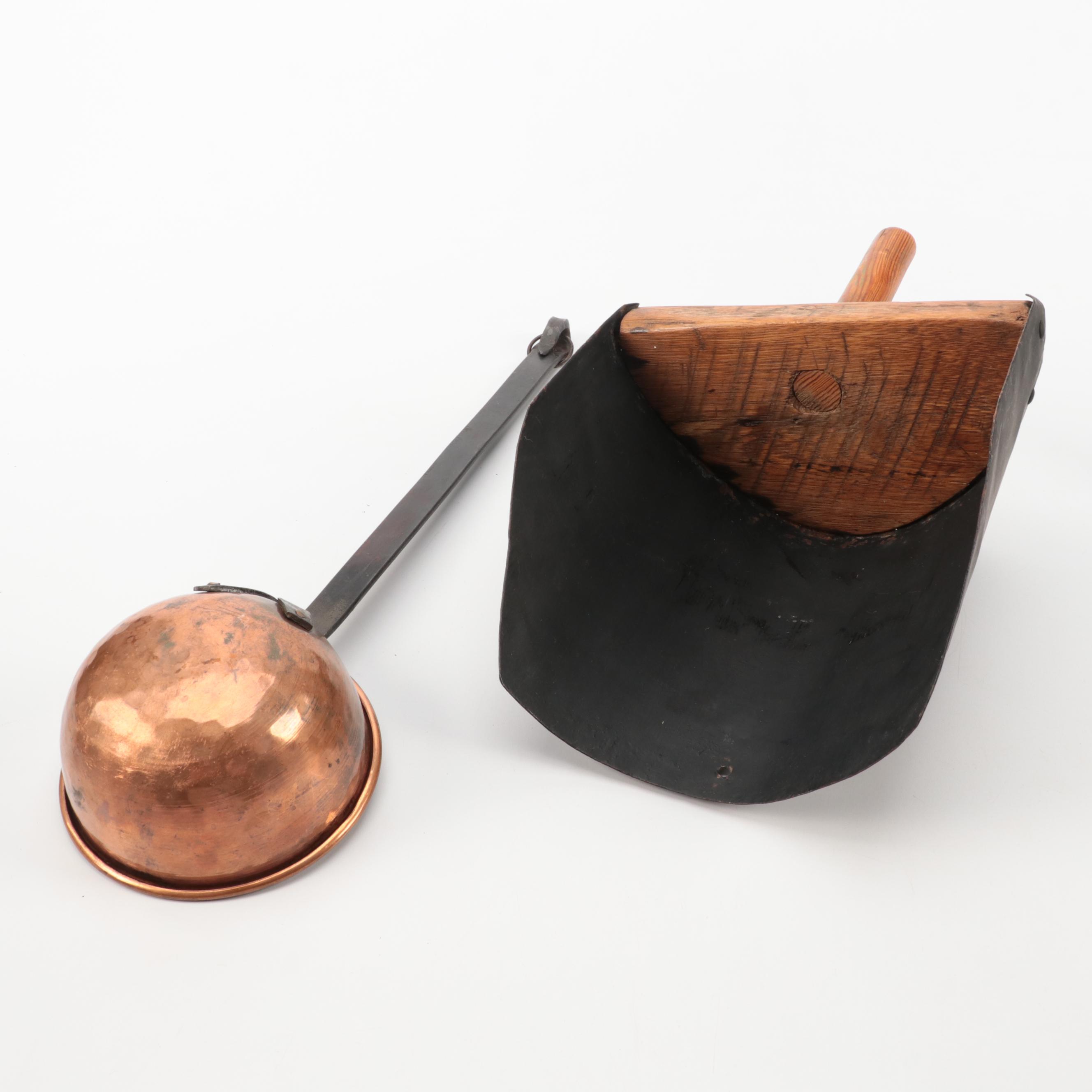 Copper Candle Wall Sconce with Charger and Other Primitive Décor