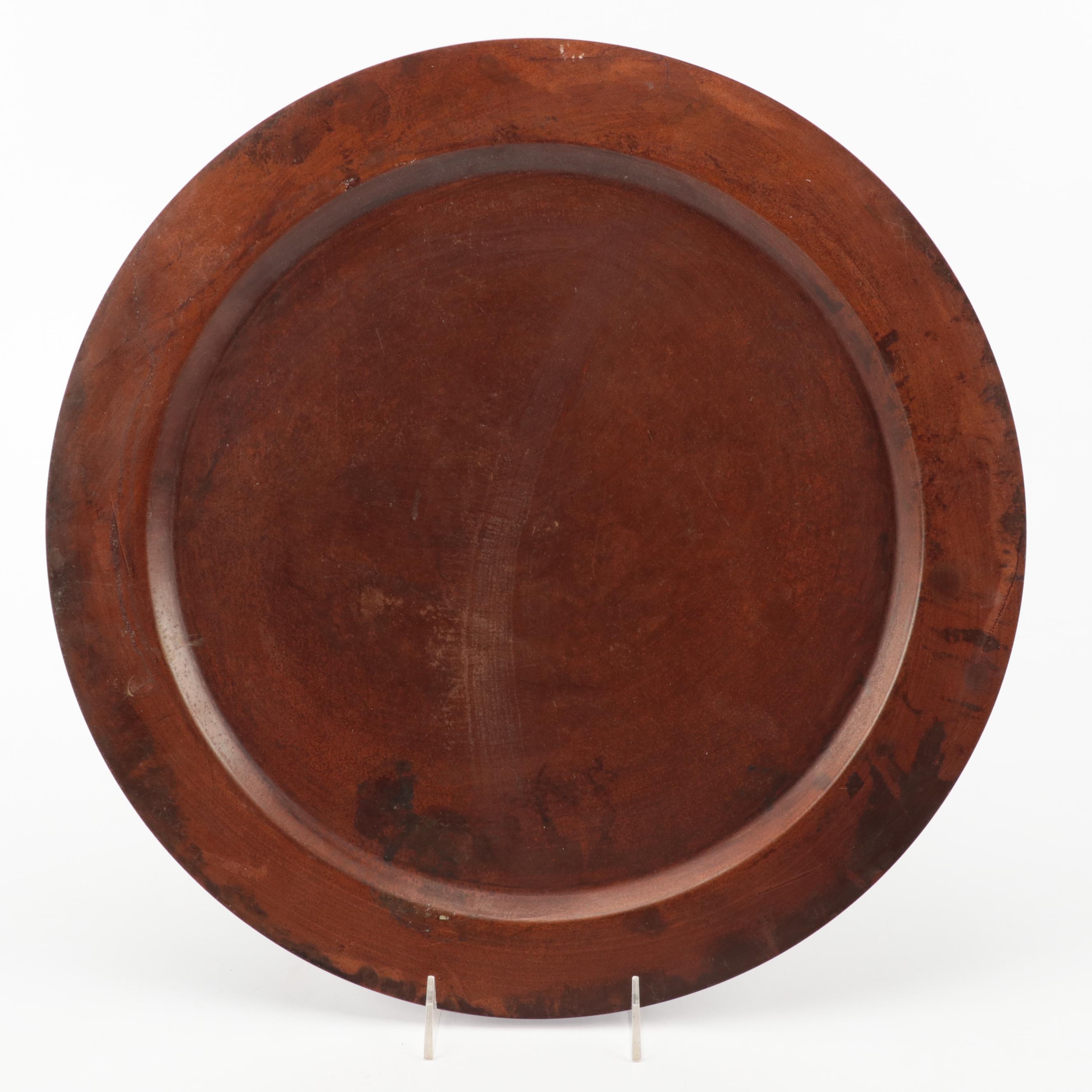 Copper Candle Wall Sconce with Charger and Other Primitive Décor