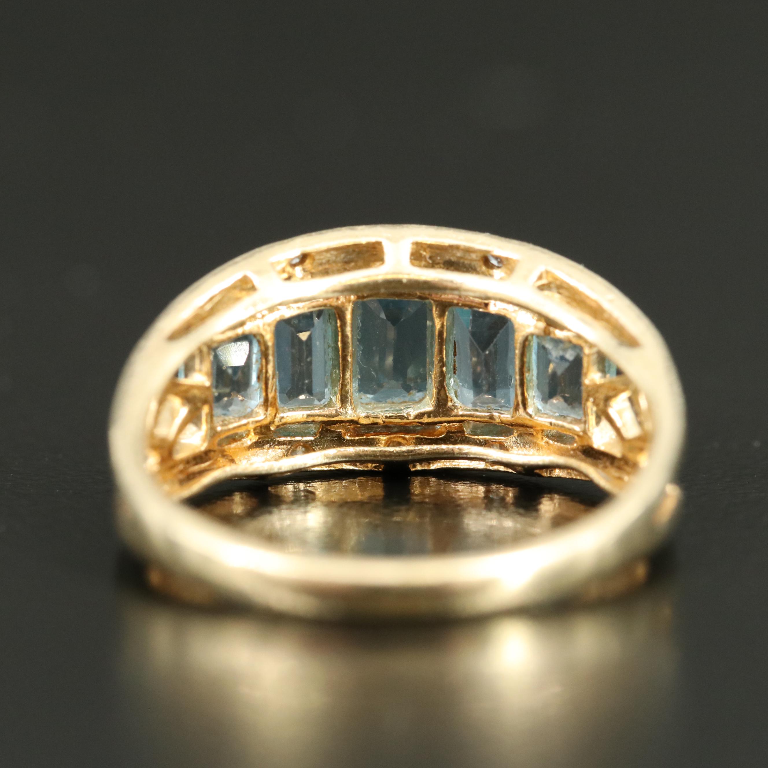 14K Topaz and Diamond Ring