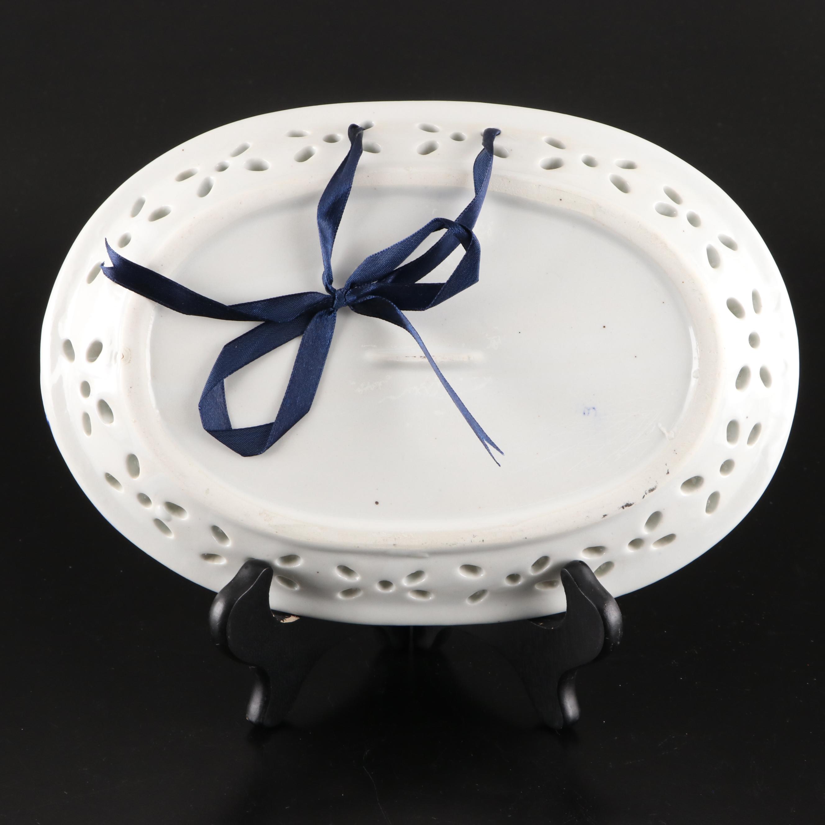 Pierced Blue and White Decorative Plate Collection