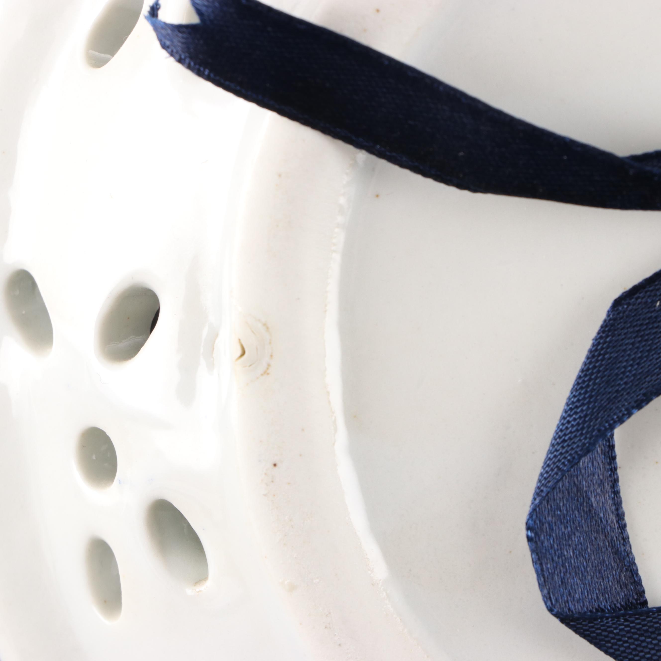 Pierced Blue and White Decorative Plate Collection