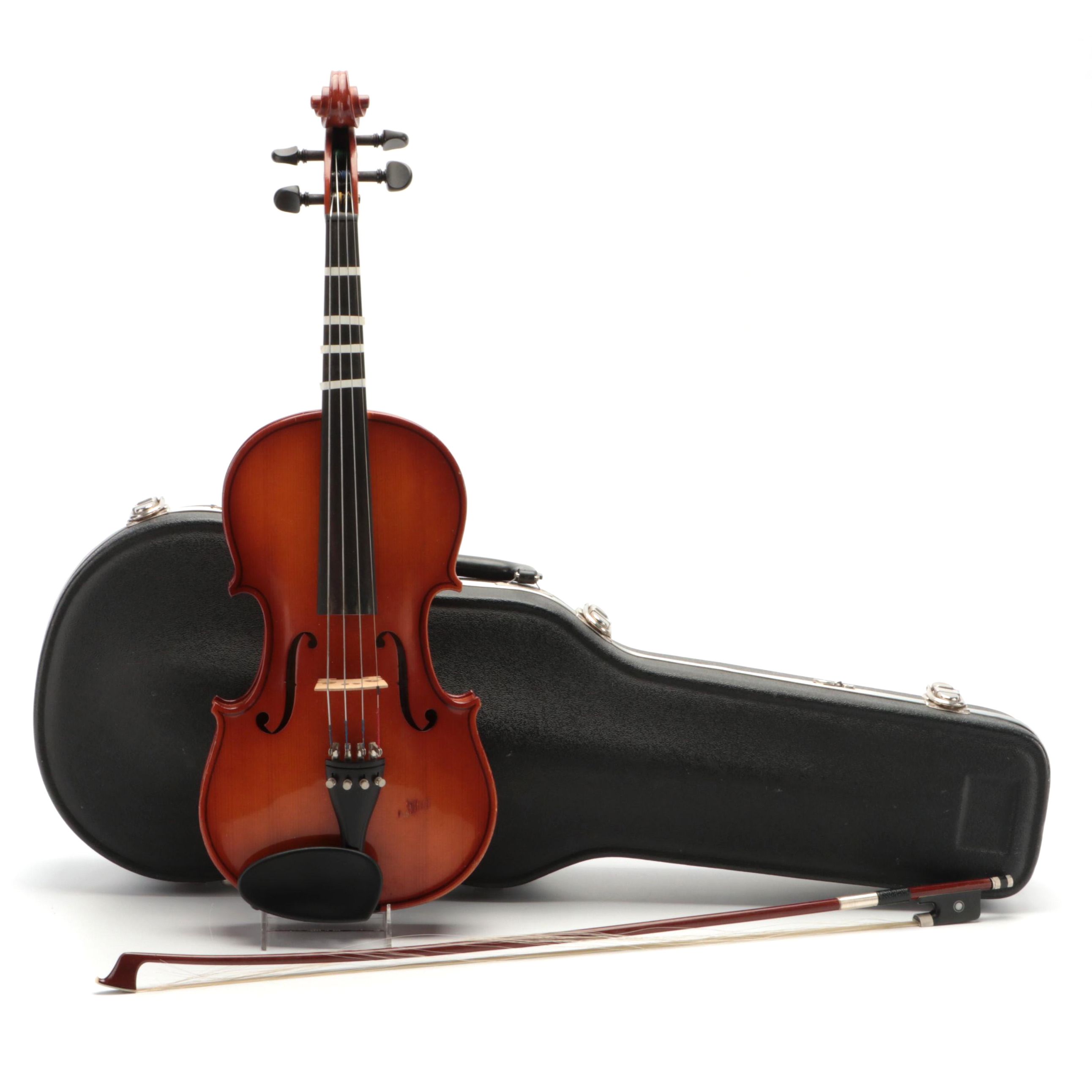 Wm. Lewis & Son Spruce, Maple, and Ebony Viola with Bow and Case