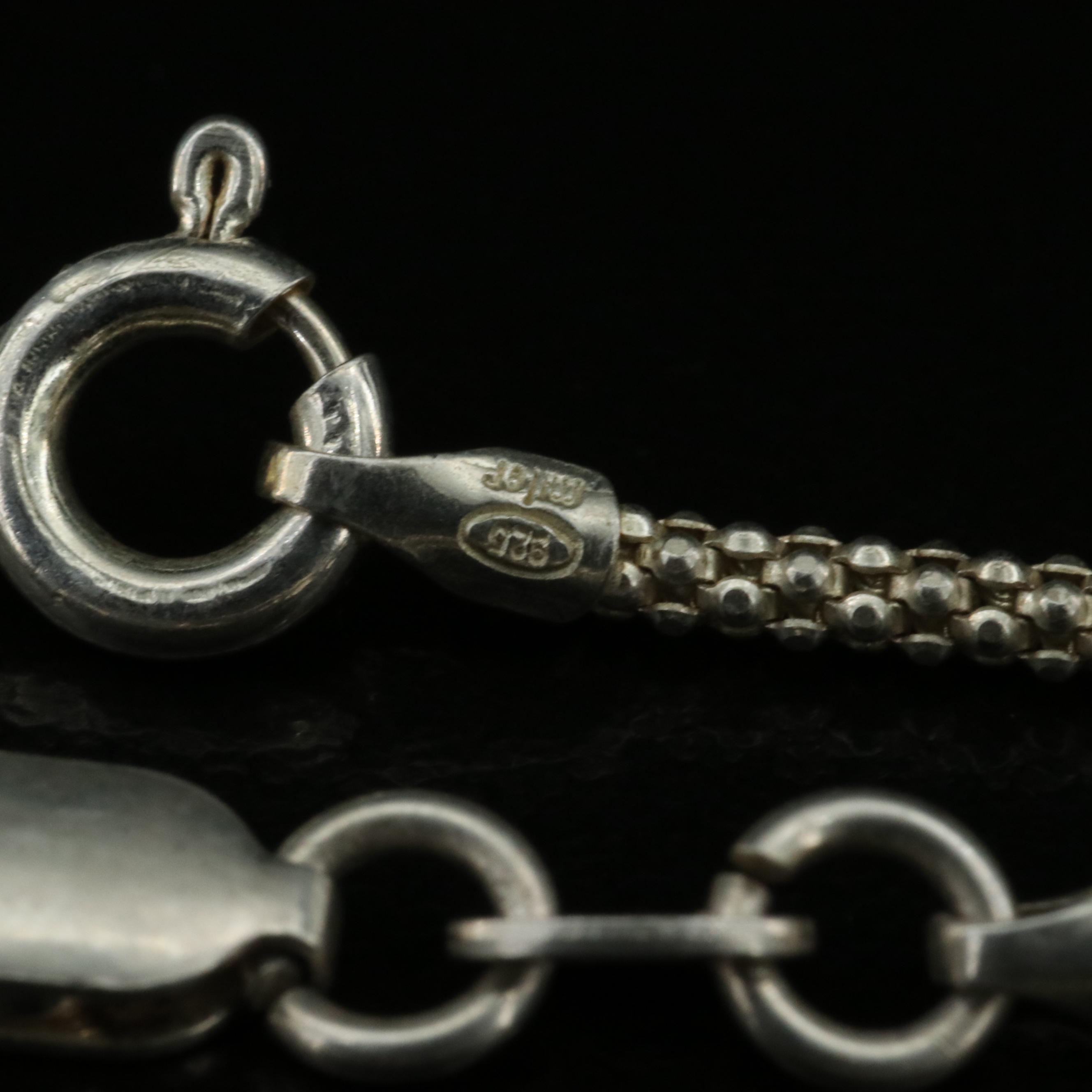 Sterling Sparkle, Popcorn and Cable Chain Necklaces