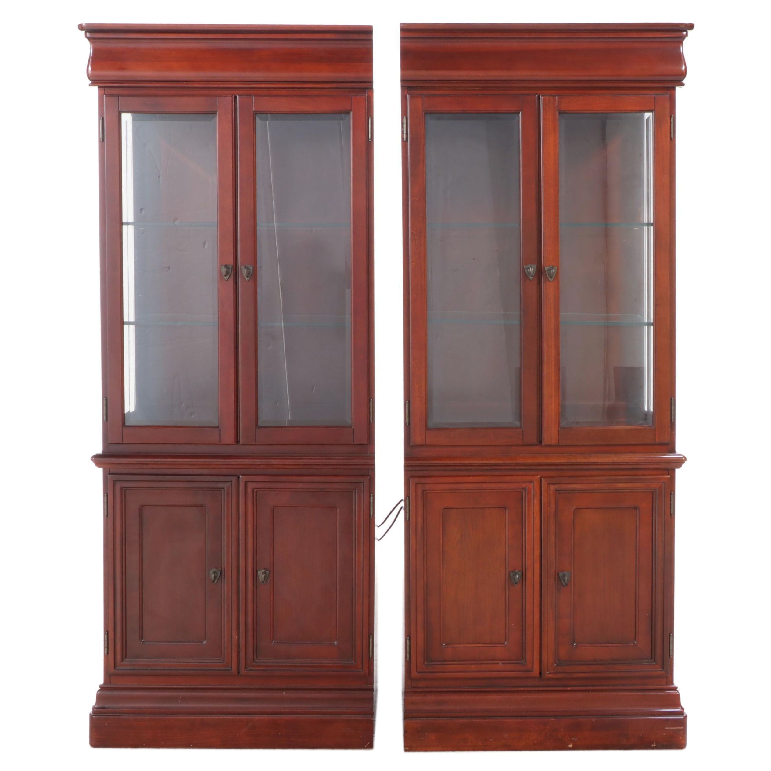 Wooden Glass Front End Cabinets