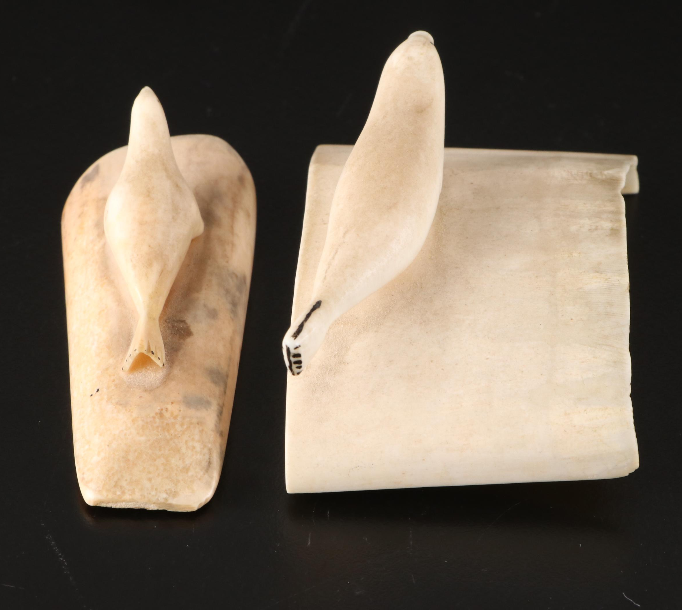Native Alaskan Carved Walrus Ivory Figurines
