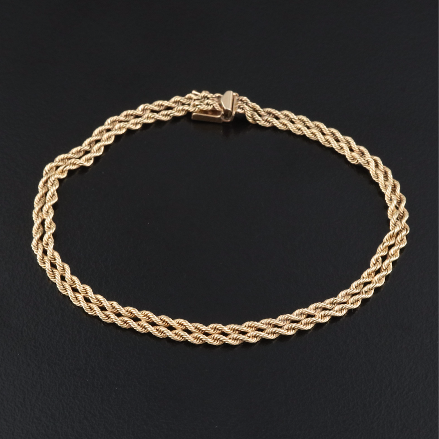 14K Double Rope Bracelet