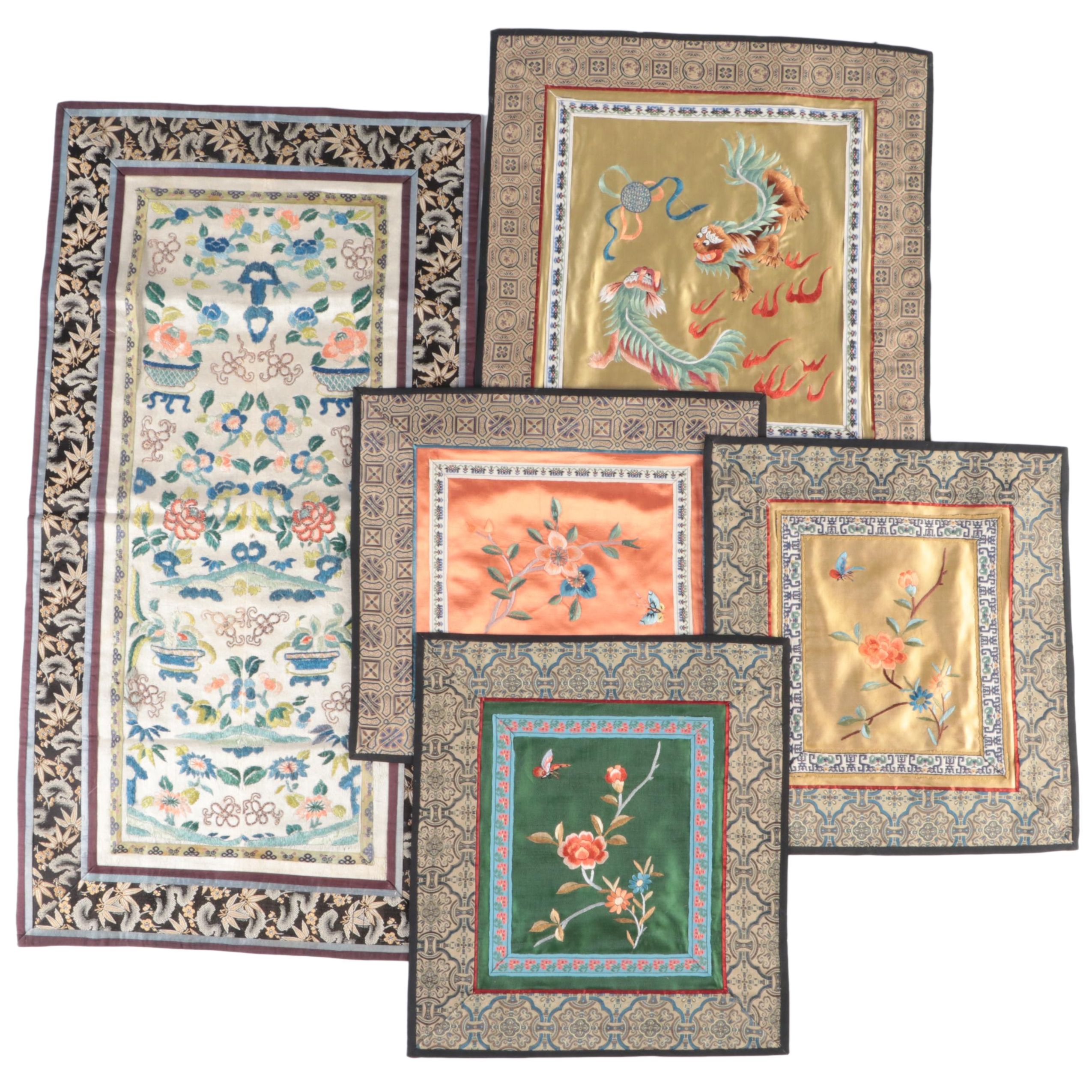 Chinese Embroidered Silk Textiles and Mats