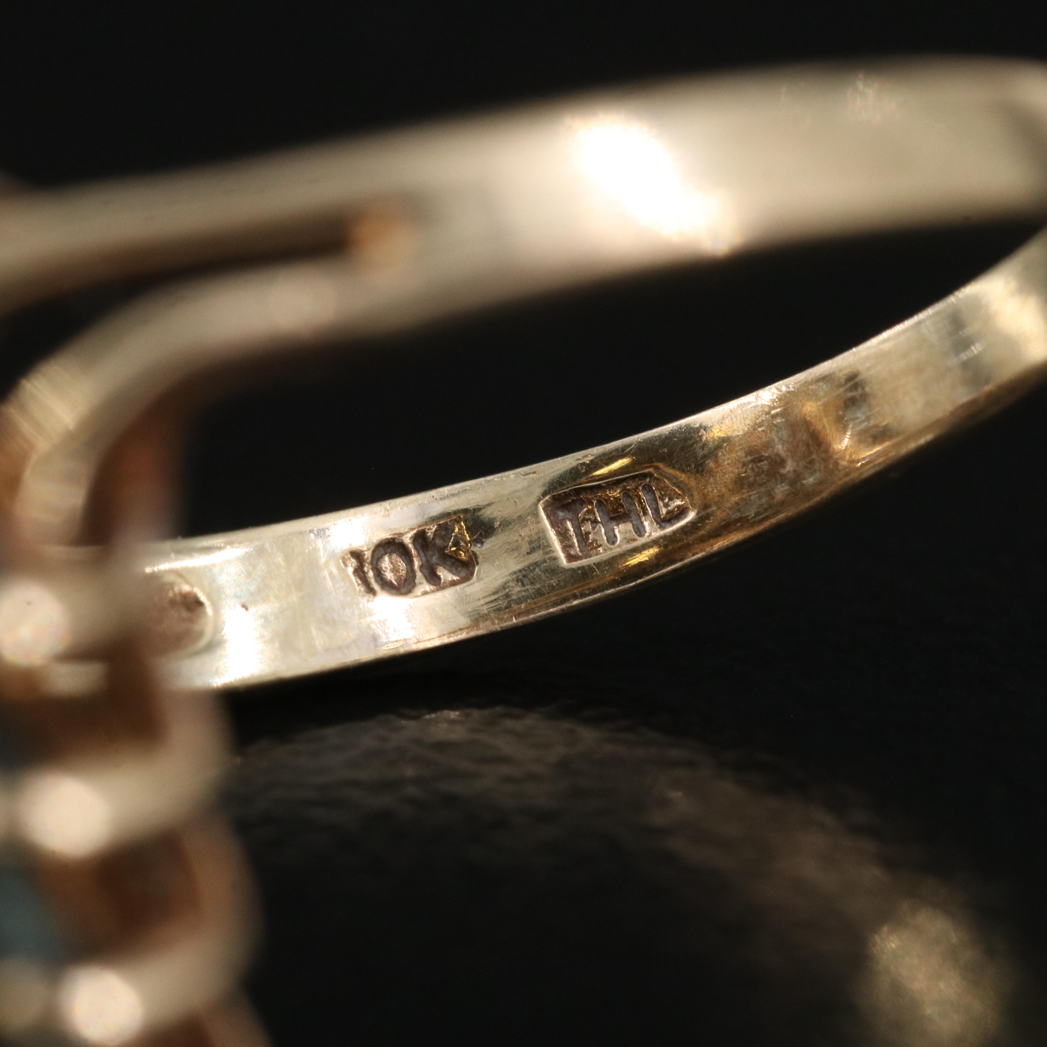 10K Sapphire and Diamond Ring