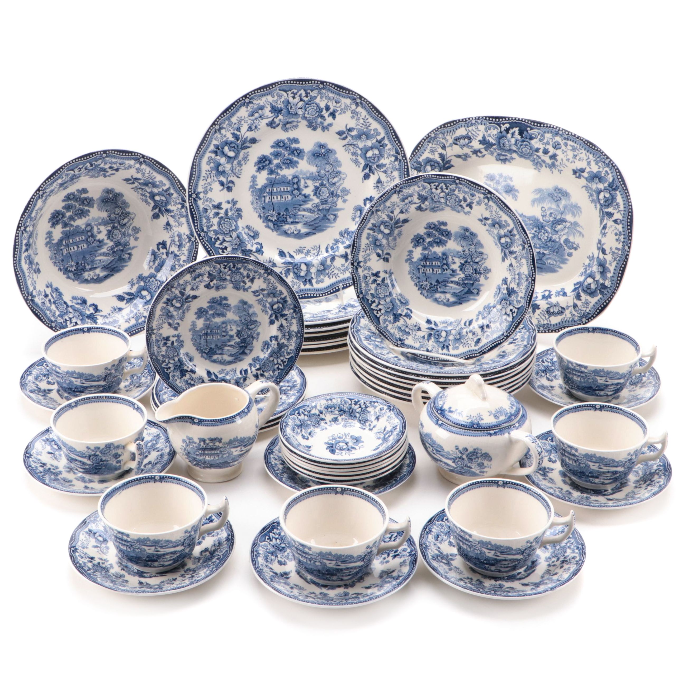 Royal Staffordshire "Tonquin" Ironstone Dinnerware, Mid-20th Century