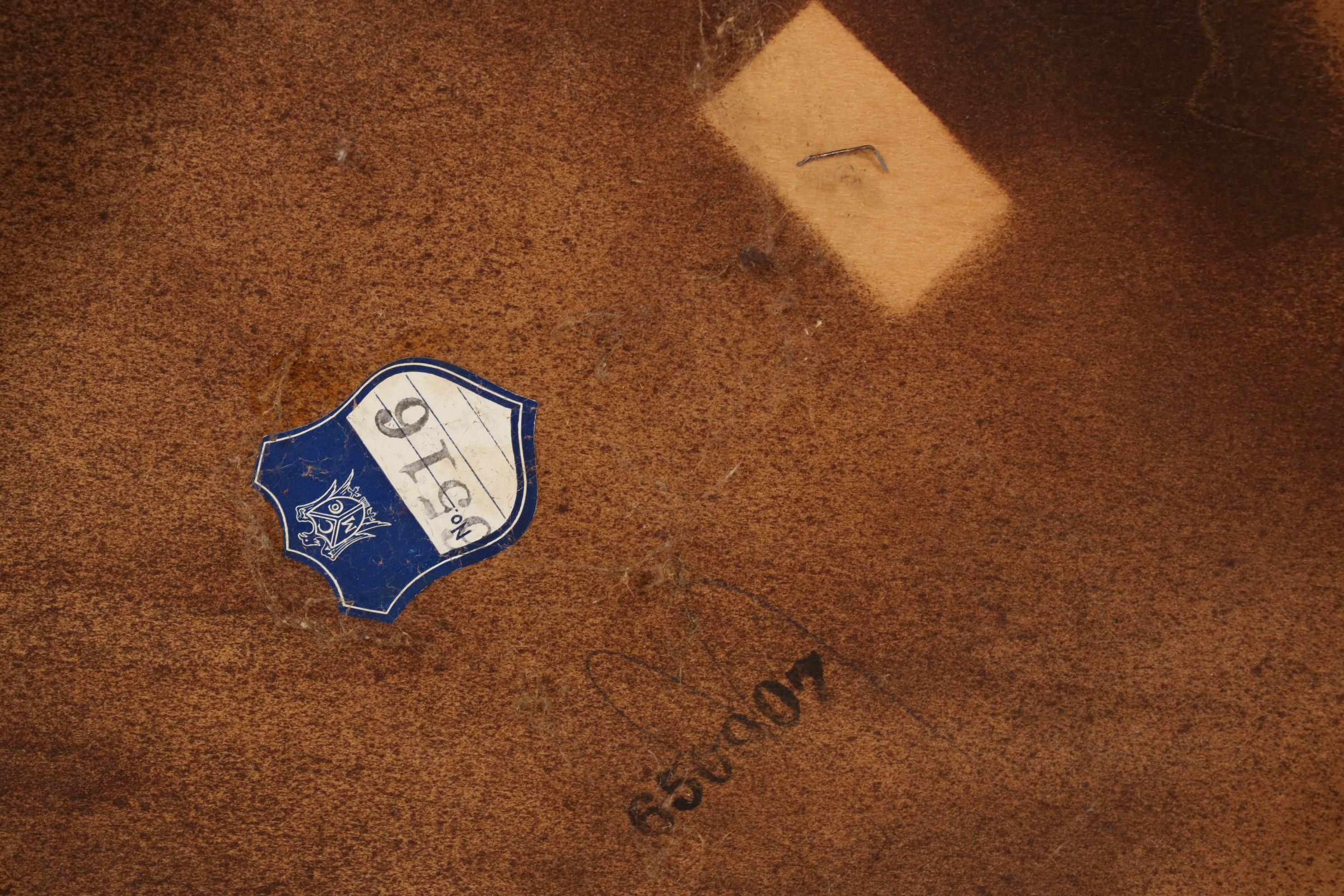 Columbia Manufacturing Co. Pecan Hexagonal Side Table, Mid to Late 20th Century