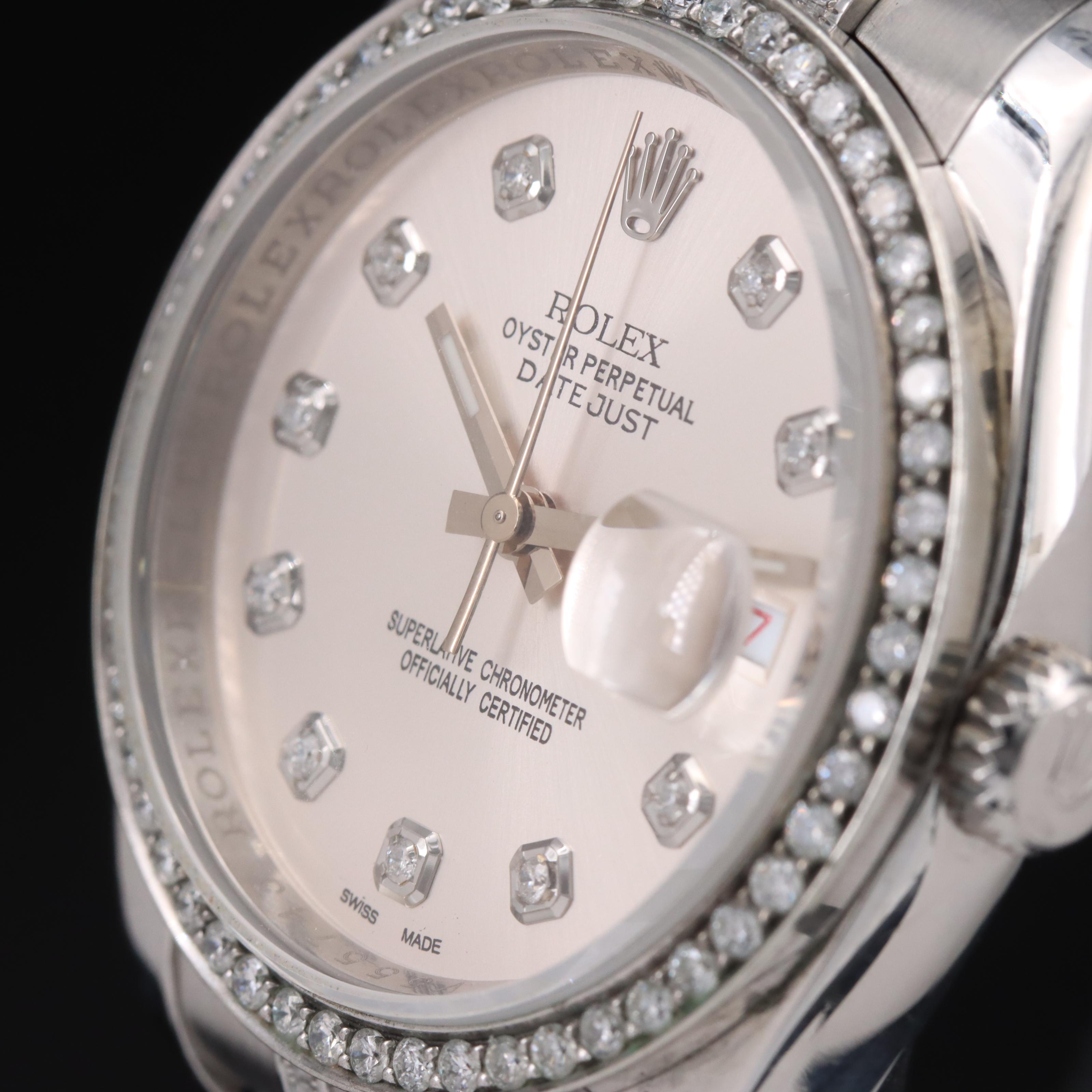 2009 Rolex Oyster Perpetual 2.01 CTW Diamond Datejust Watch