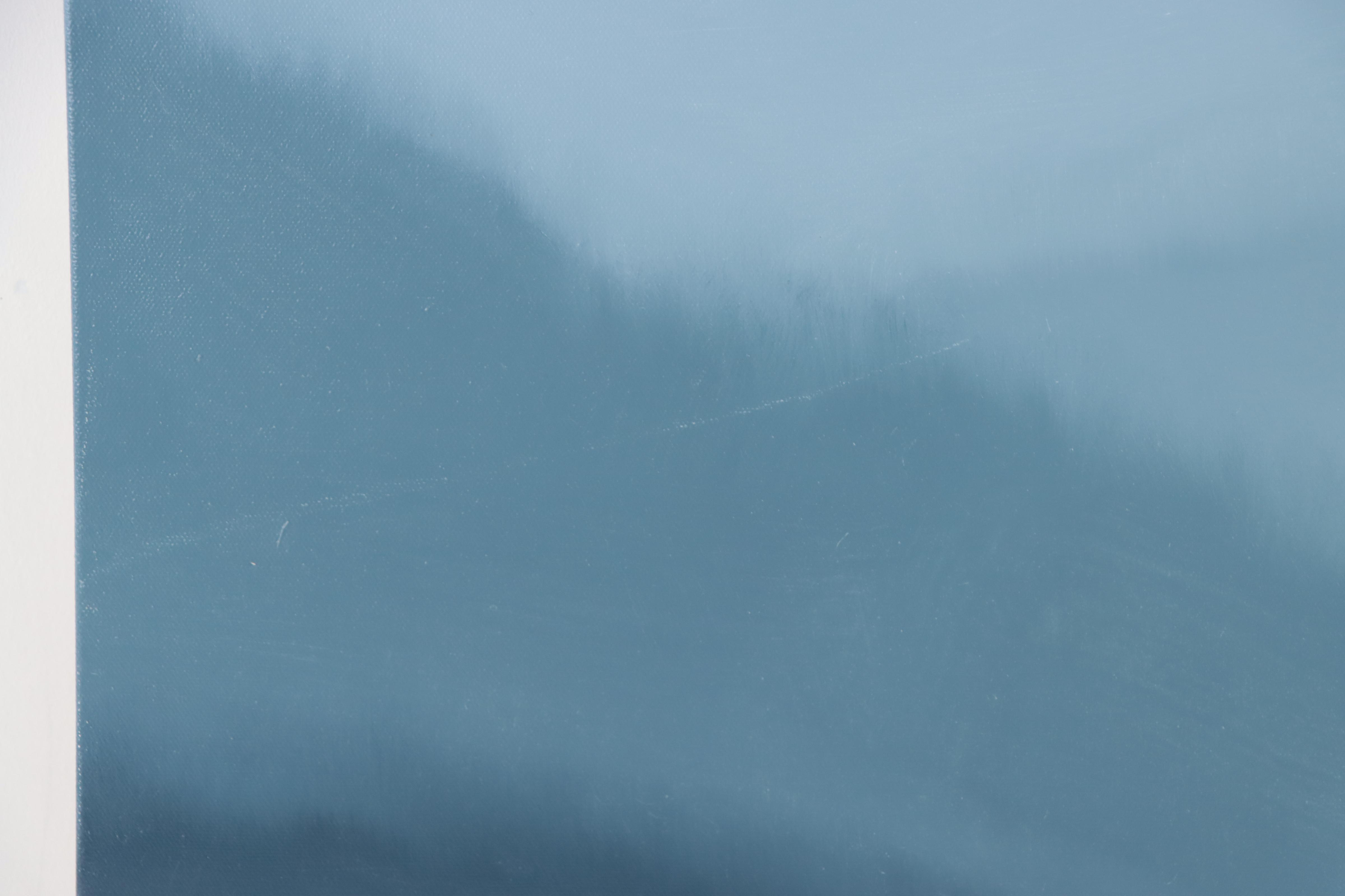 Sarah Brown Skyscape Oil Painting "Mountain Range," 21st Century