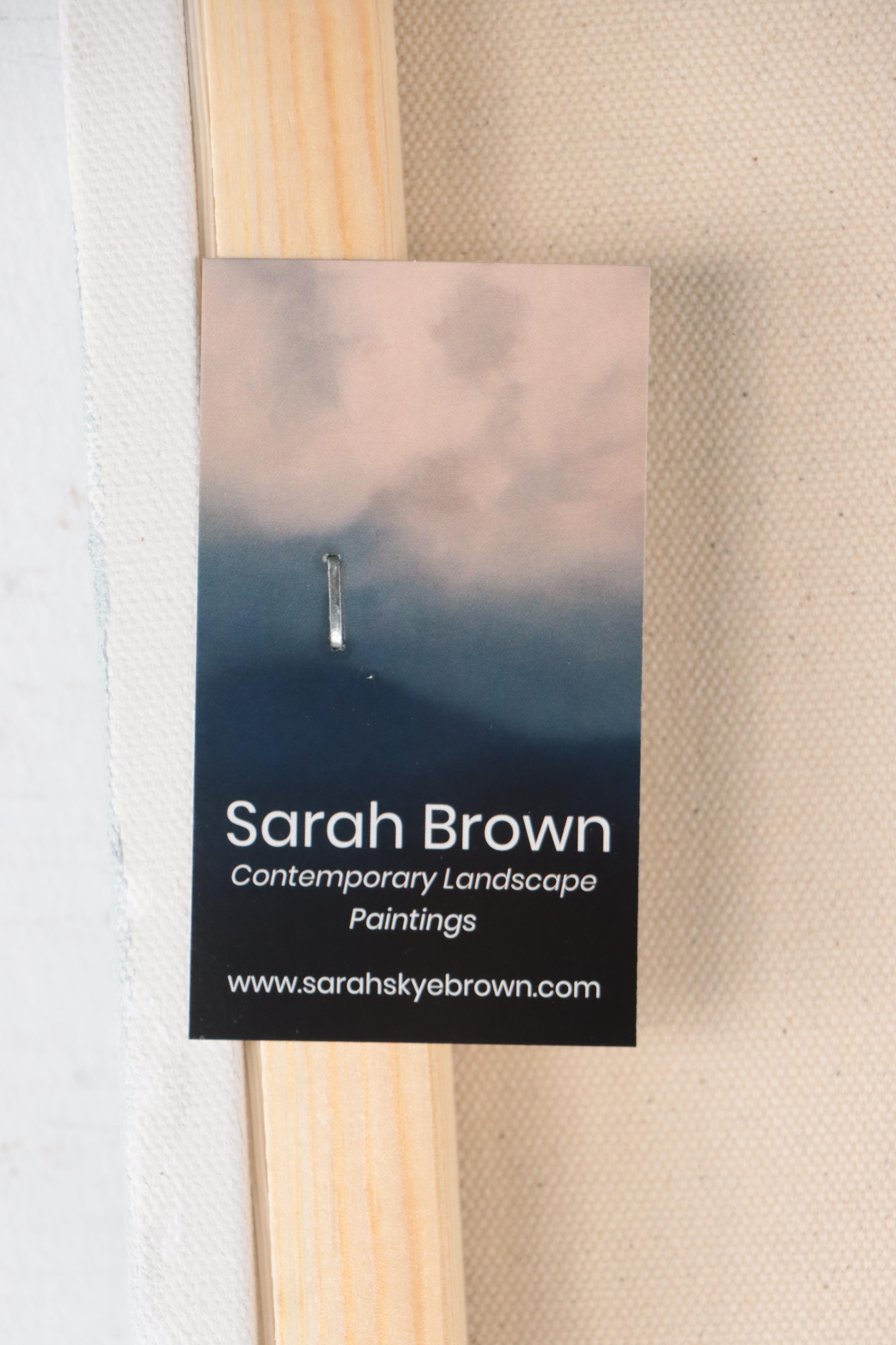 Sarah Brown Skyscape Oil Painting "Mountain Range," 21st Century