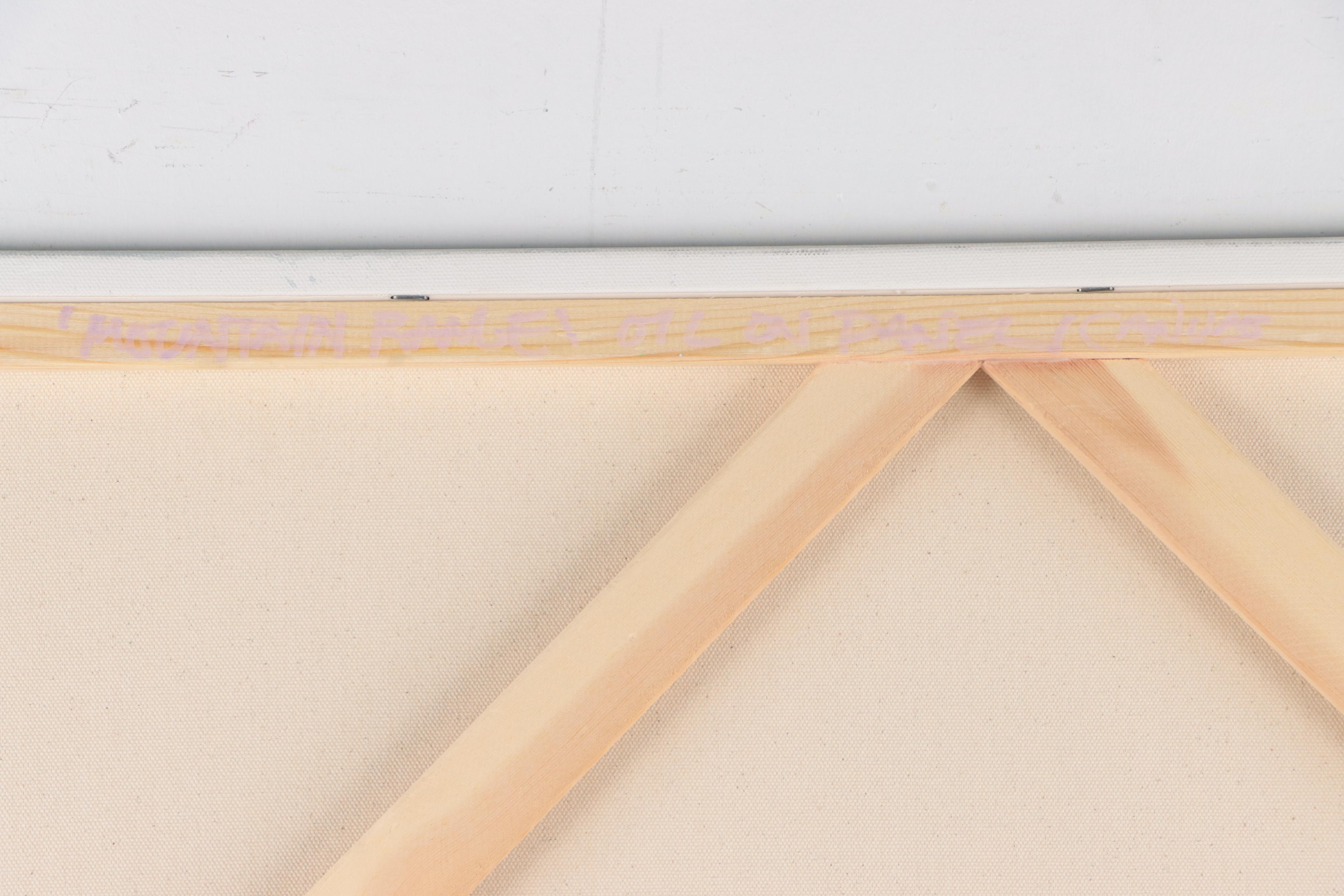 Sarah Brown Skyscape Oil Painting "Mountain Range," 21st Century