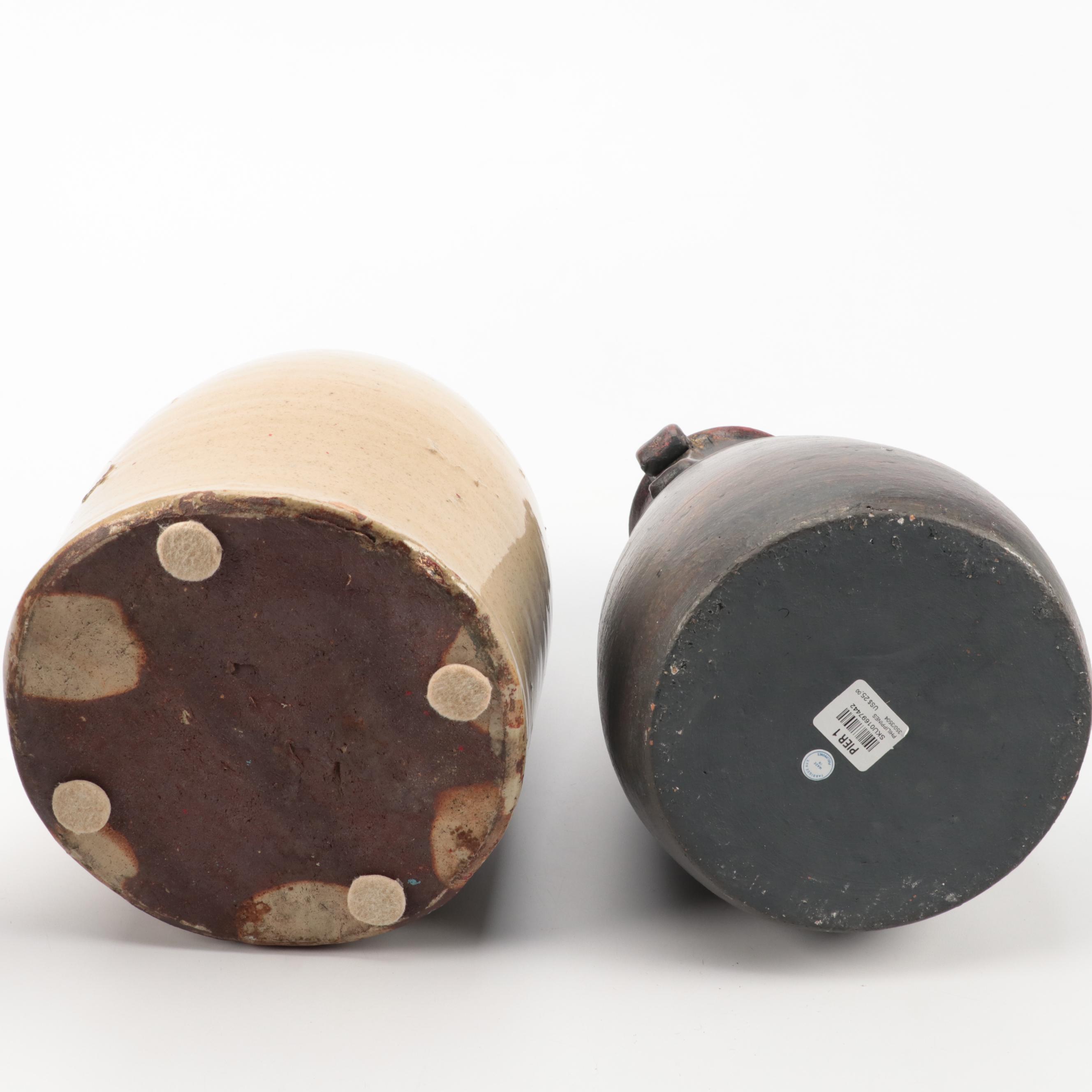 Antique Apollinaris Mineral Water Bottle, Signed Art Pottery Vase, and More