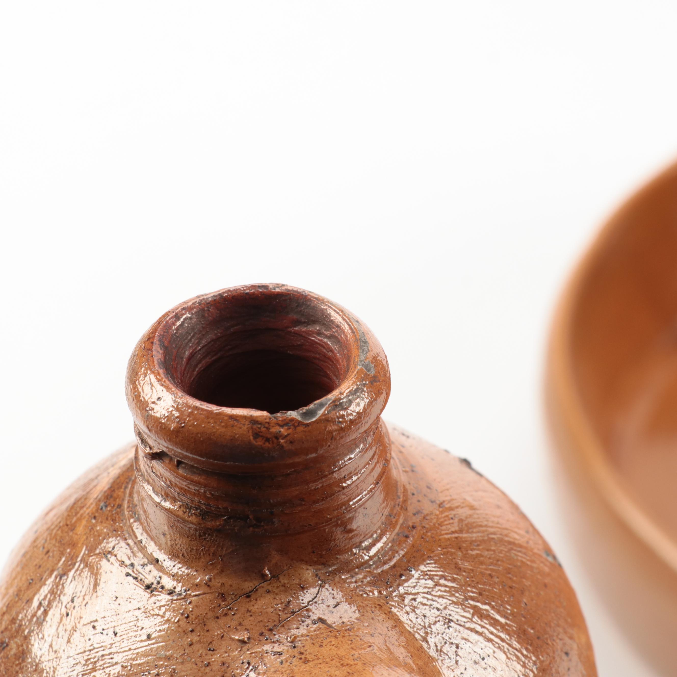 Antique Apollinaris Mineral Water Bottle, Signed Art Pottery Vase, and More