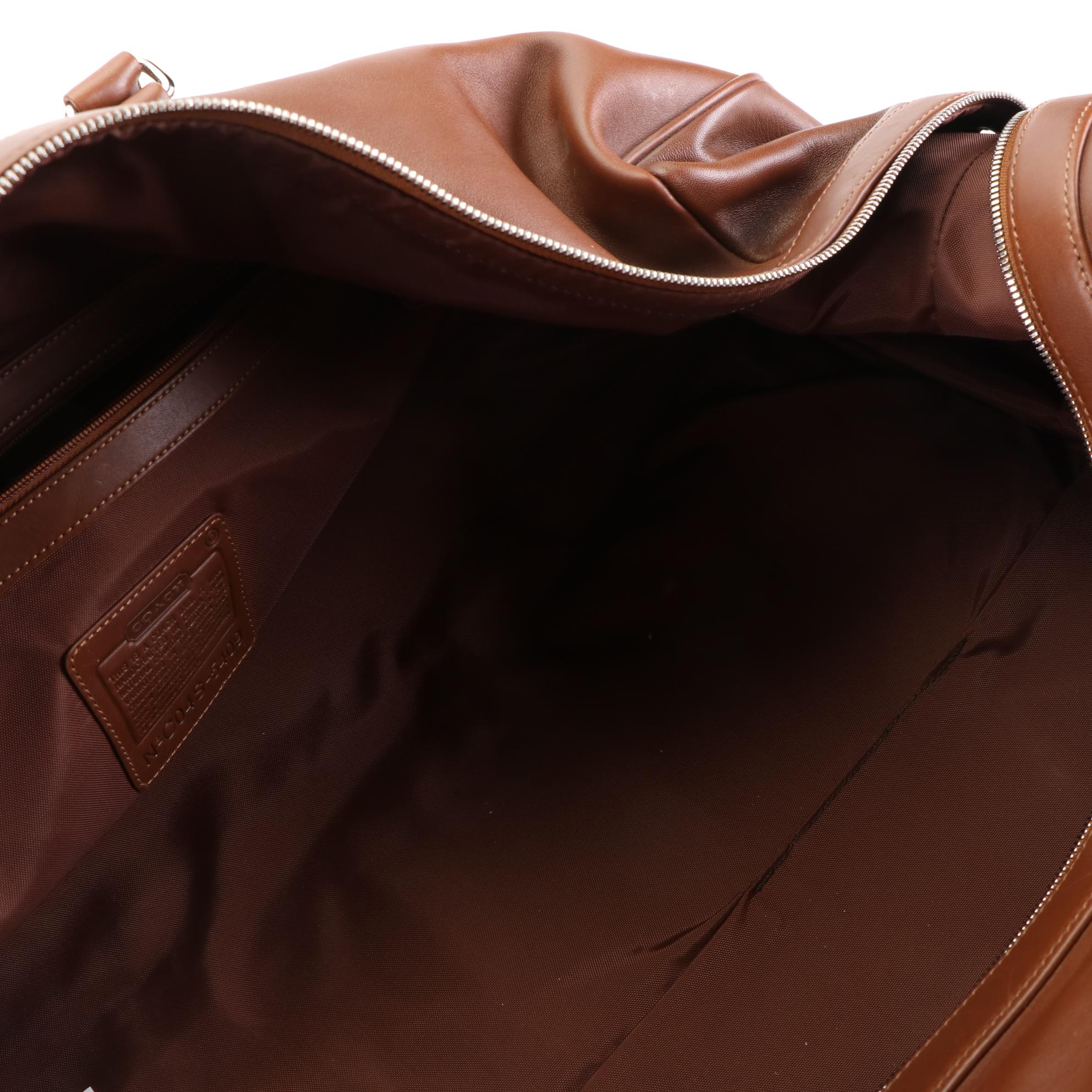 Coach Factory Large Cabin Duffle Bag in Brown Leather