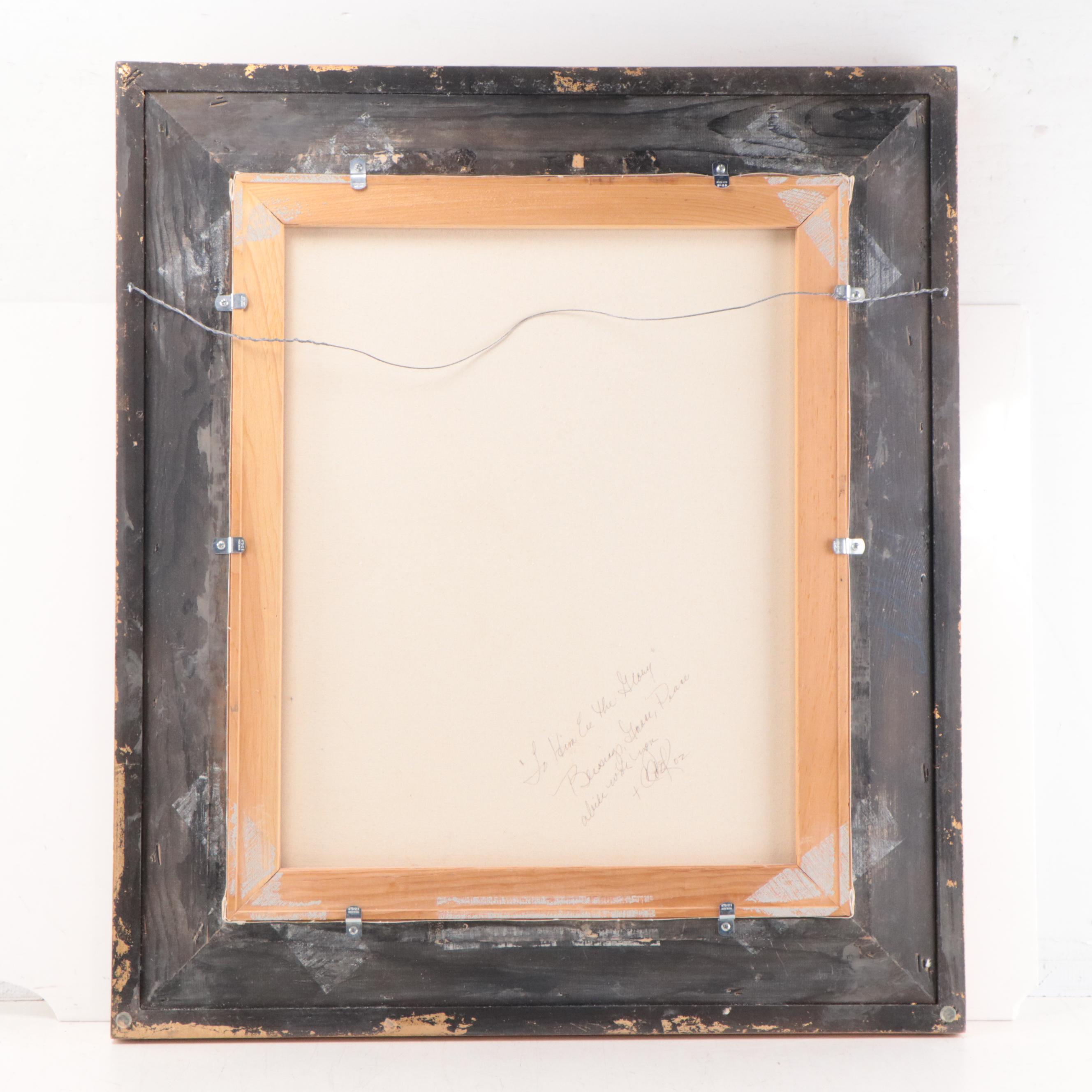 C. Cook Still Life Oil Painting "To Him Be The Glory," 2002