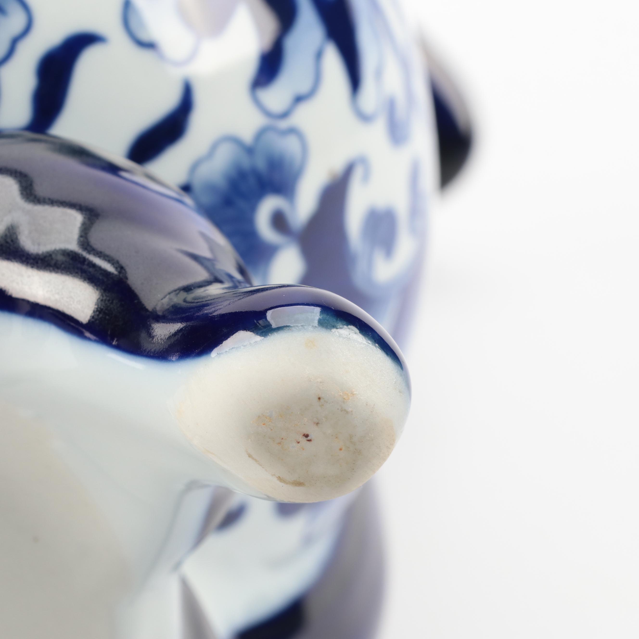 Bombay Co. Chinese Blue and Porcelain Jar with Other Vases and Teapot