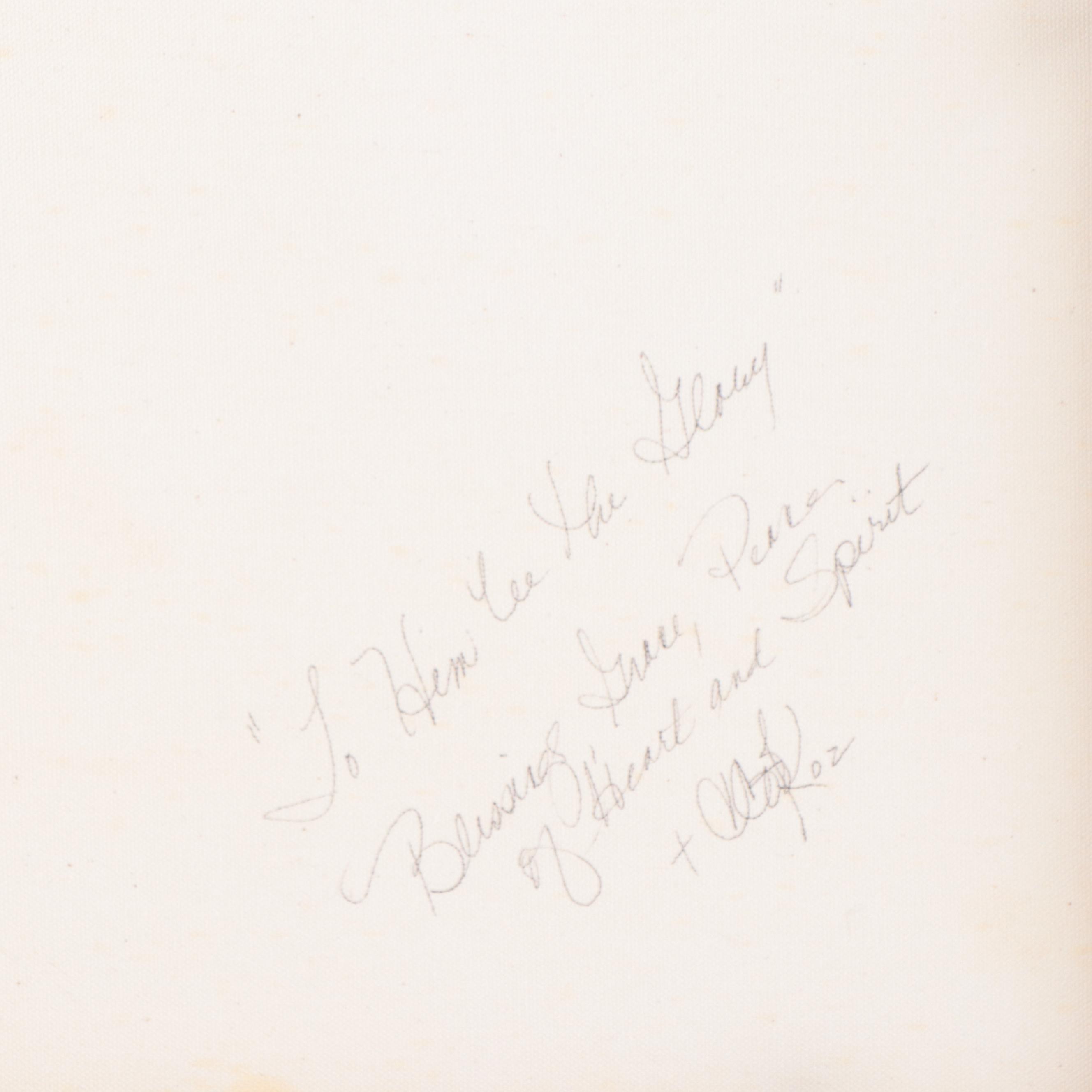 C. Cook Still Life Oil Painting "To Him Be The Glory," 2002