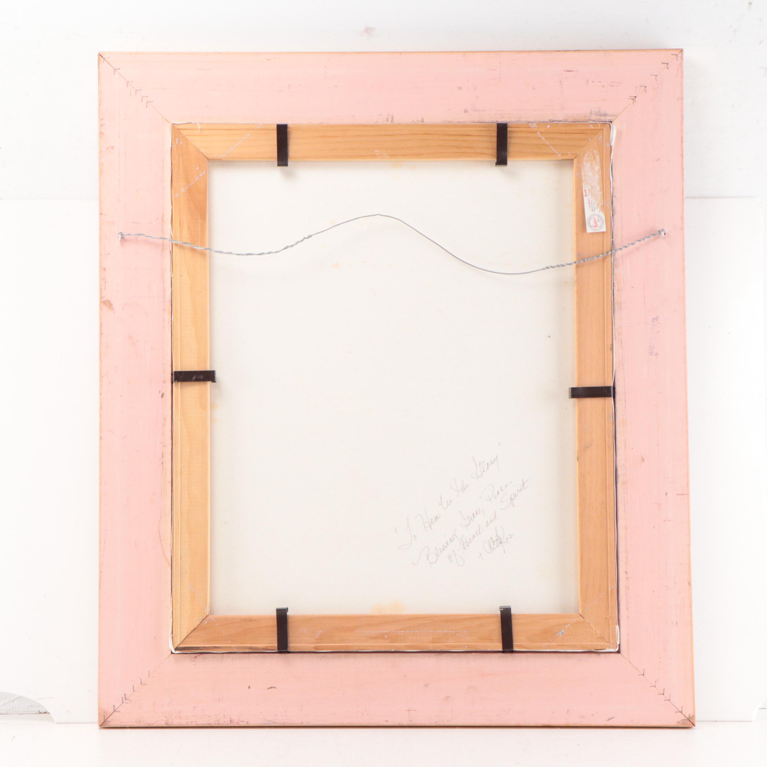 C. Cook Still Life Oil Painting "To Him Be The Glory," 2002