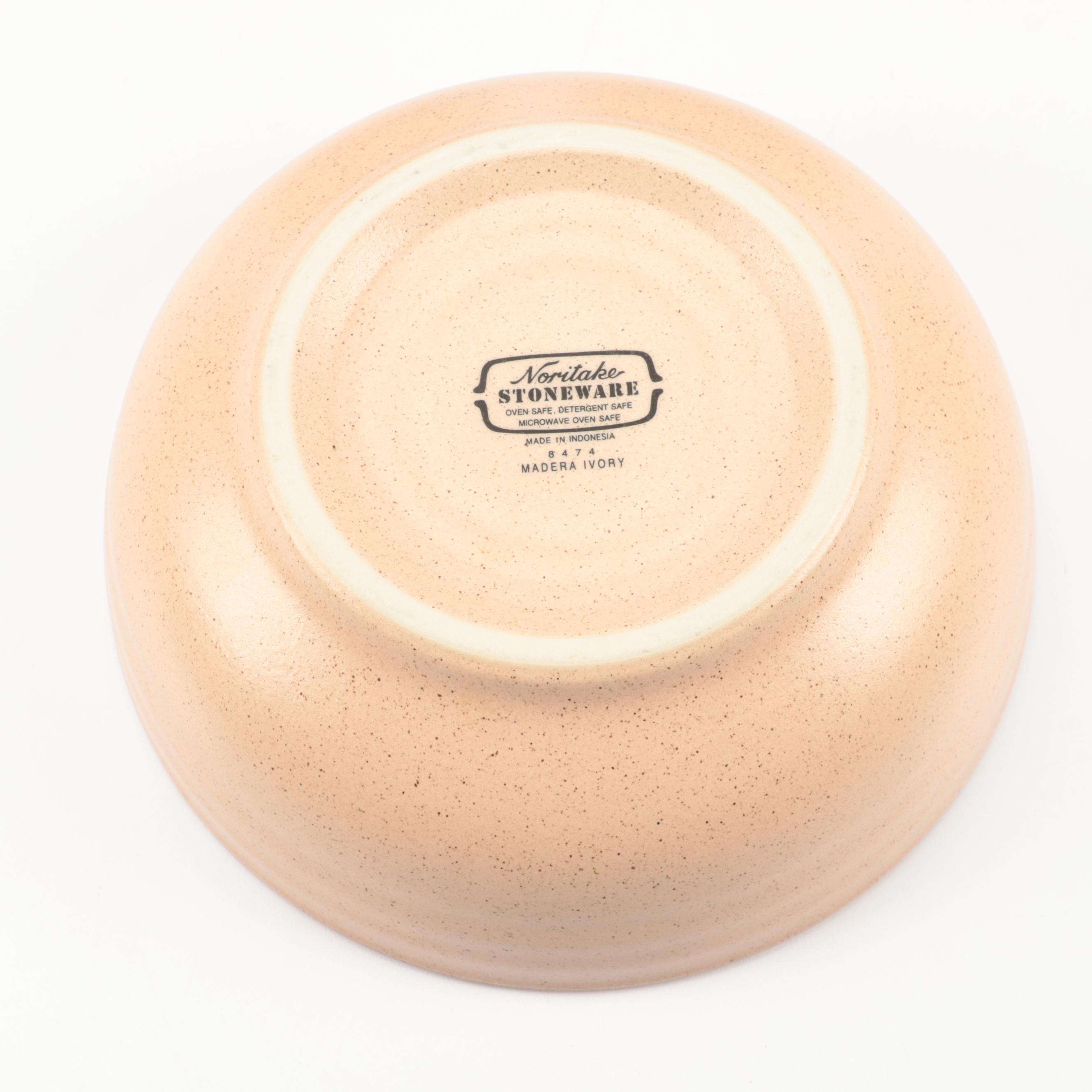 Noritake "Madera Ivory" Stoneware Dishes with Other Art Pottery