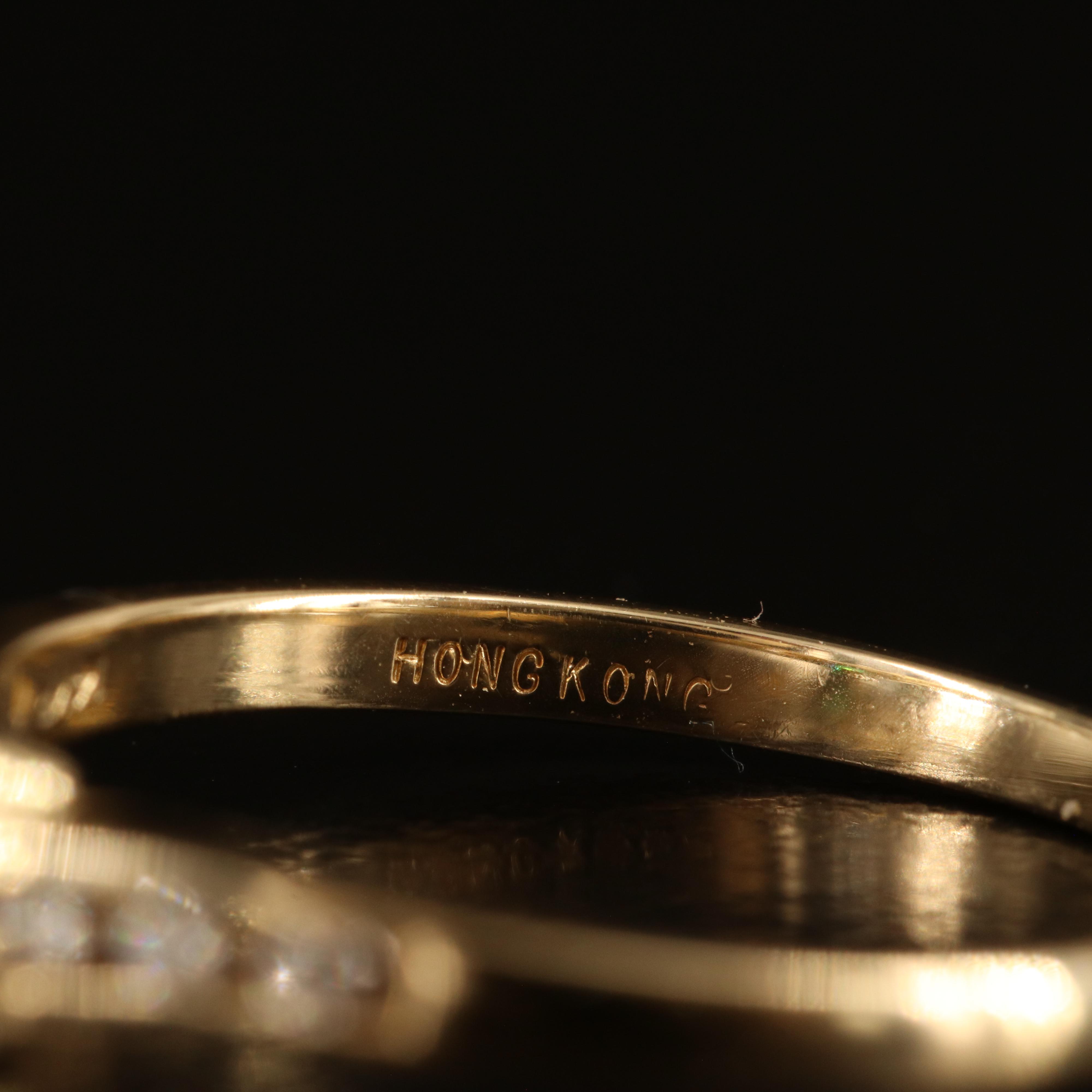 14K Emerald and Diamond Ring