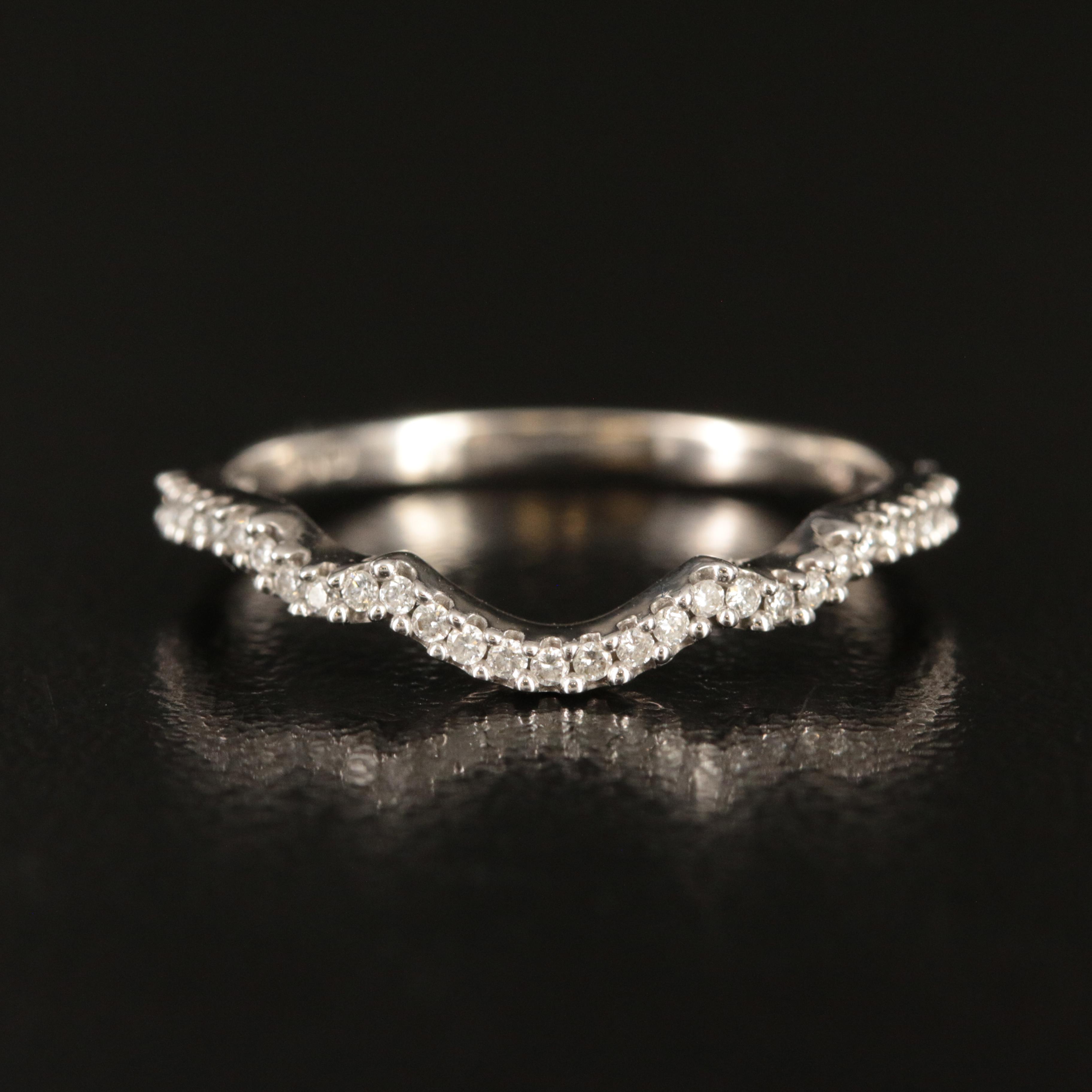 14K 0.15 CTW Diamond Contour Ring