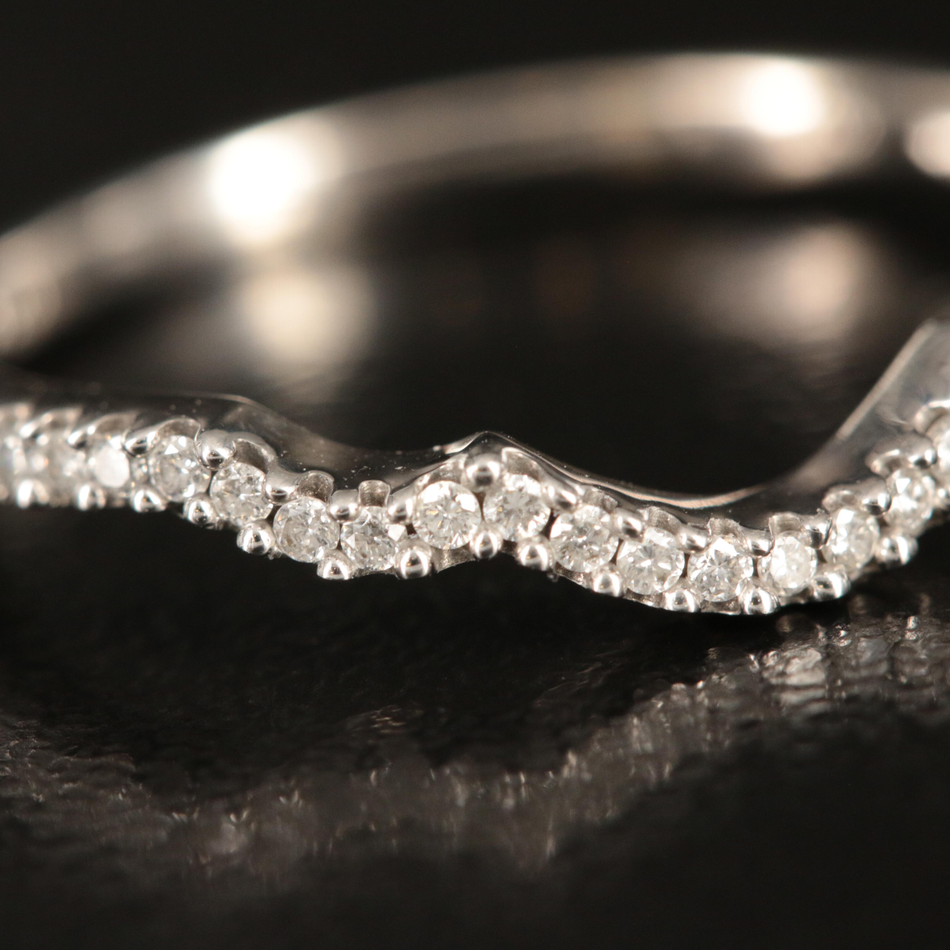 14K 0.15 CTW Diamond Contour Ring