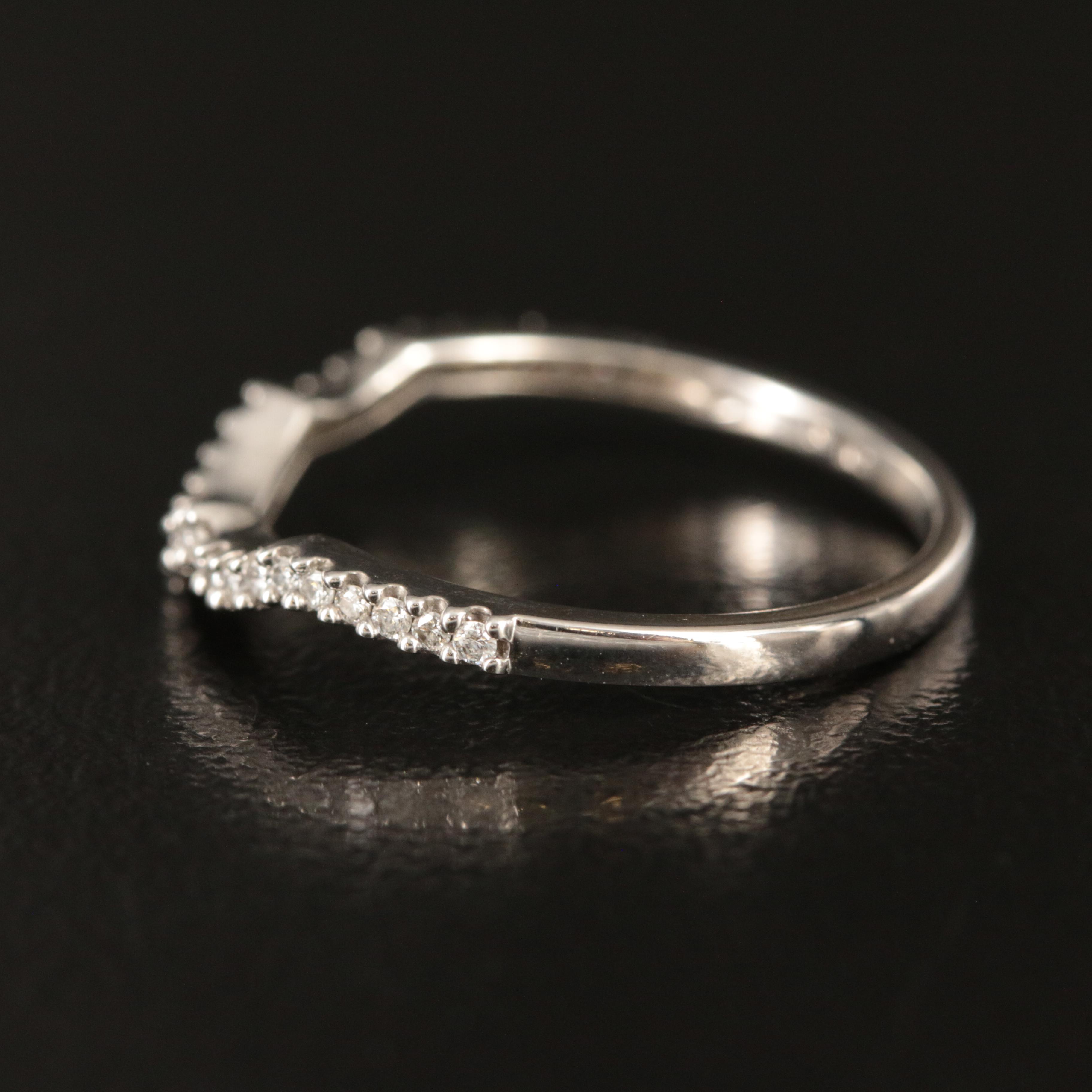 14K 0.15 CTW Diamond Contour Ring